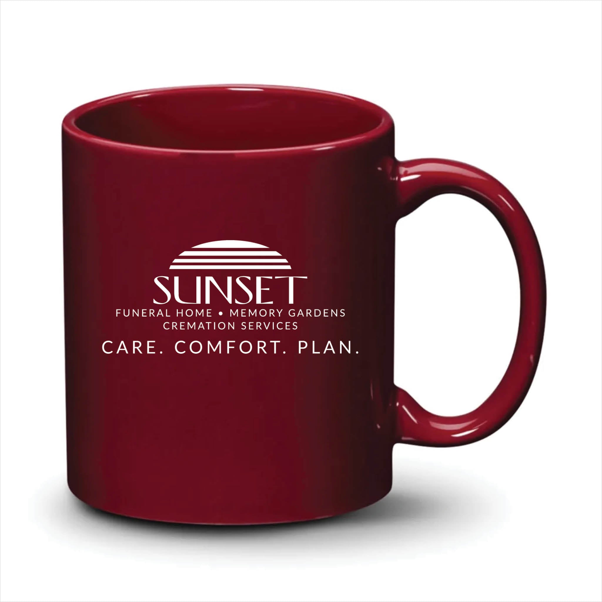 Malibu Mug Burgundy White Logo