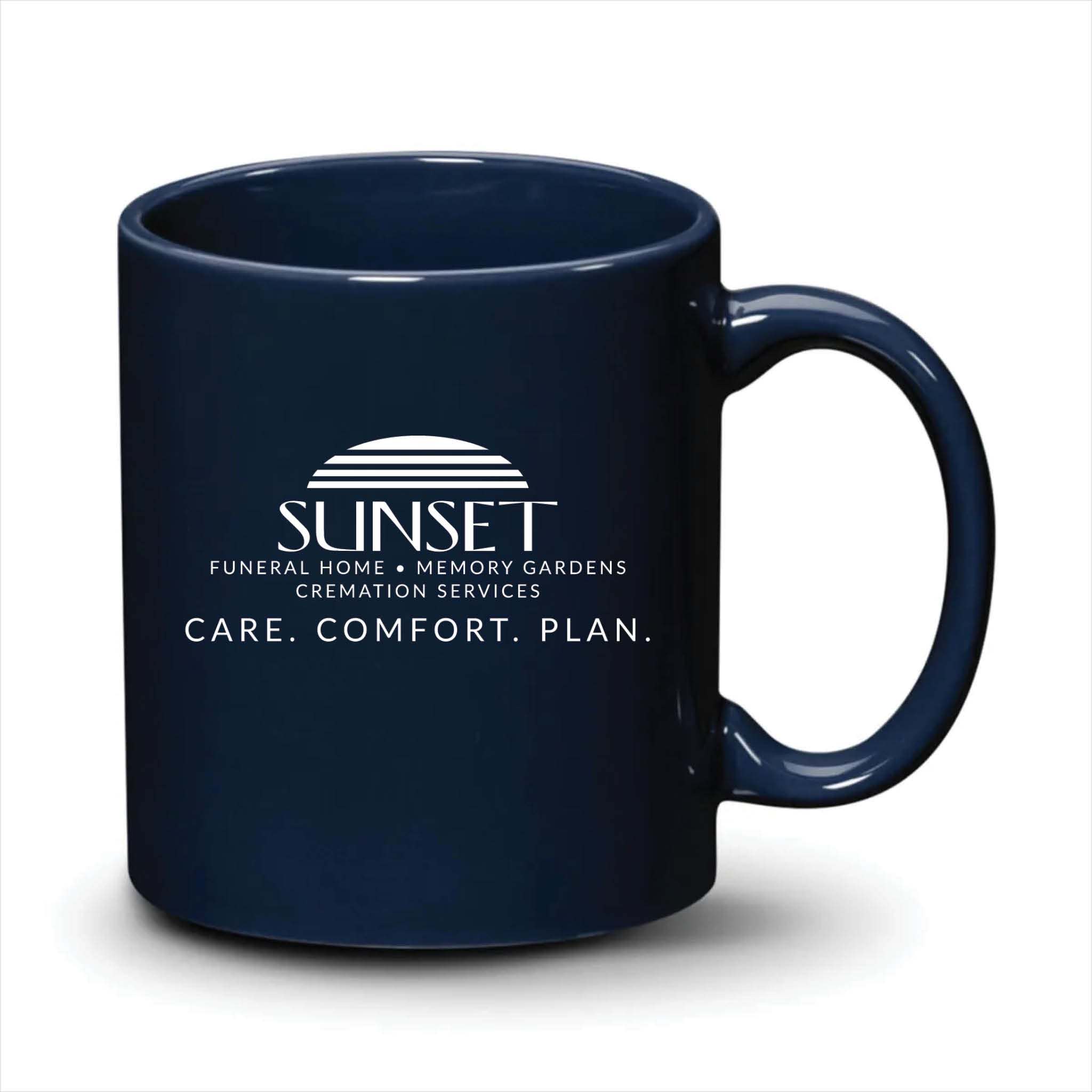 Malibu Mug Navy Blue White Logo