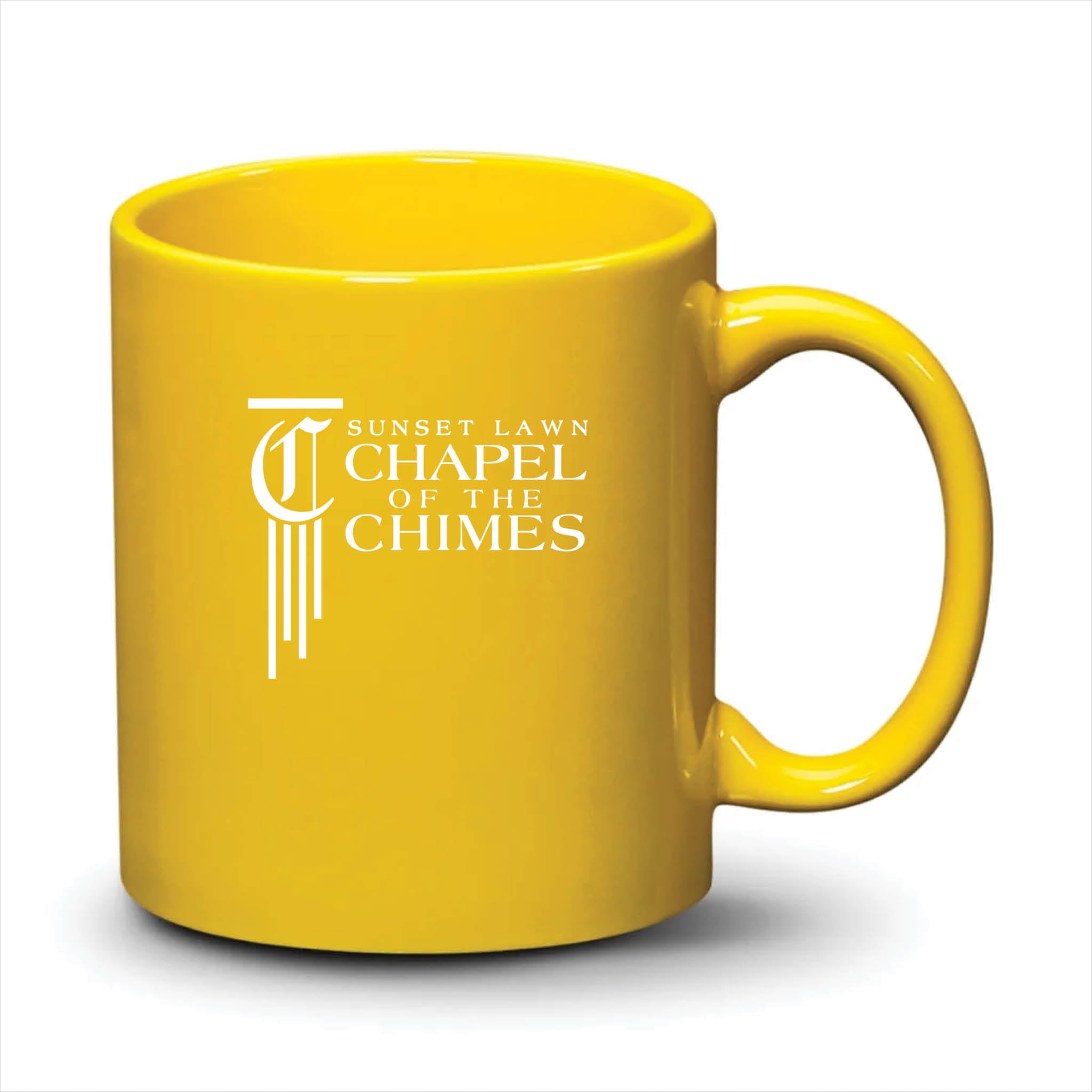 Malibu Mug Bright Yellow White Logo