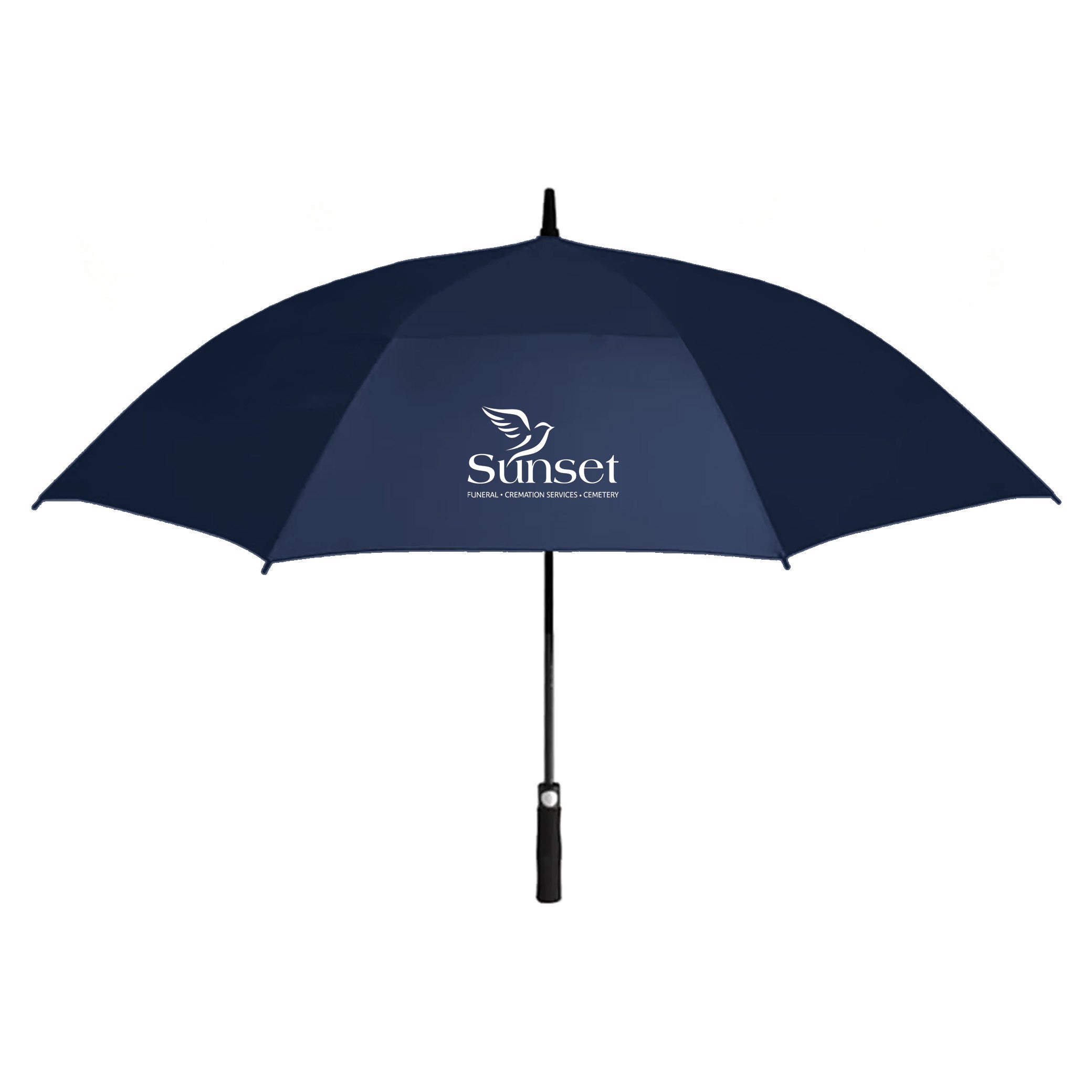 The 59" Arc Double Canopy UV Protection Golf Umbrella Navy Blue