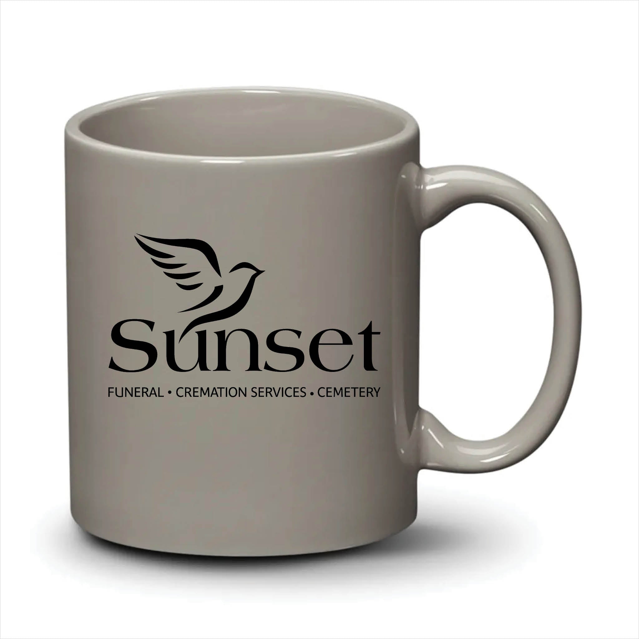 Malibu Mug Light Grey Black Logo