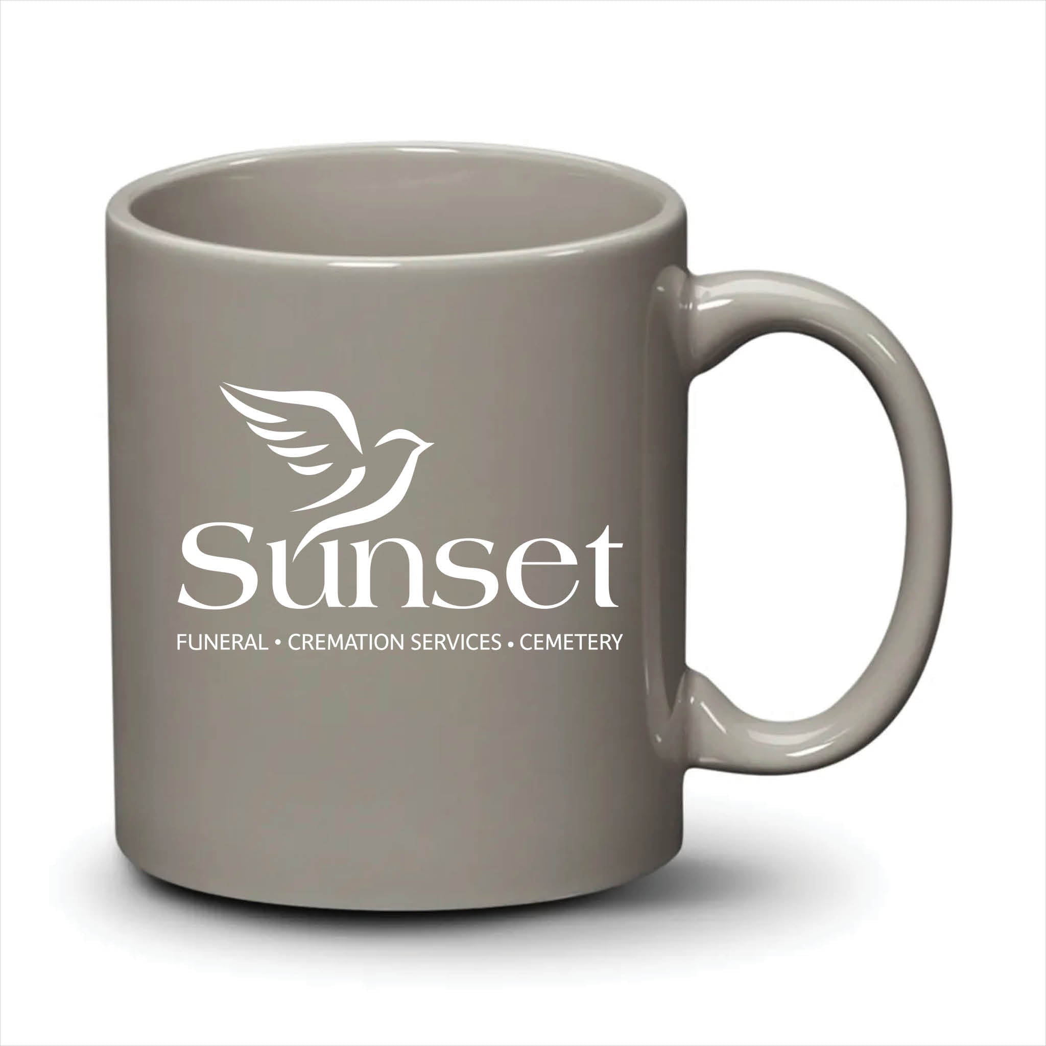 Malibu Mug Light Grey White Logo