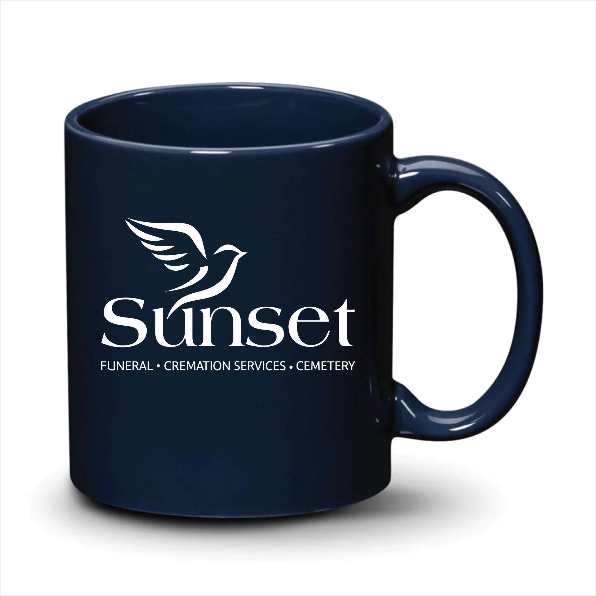 Malibu Mug Navy Blue White Logo