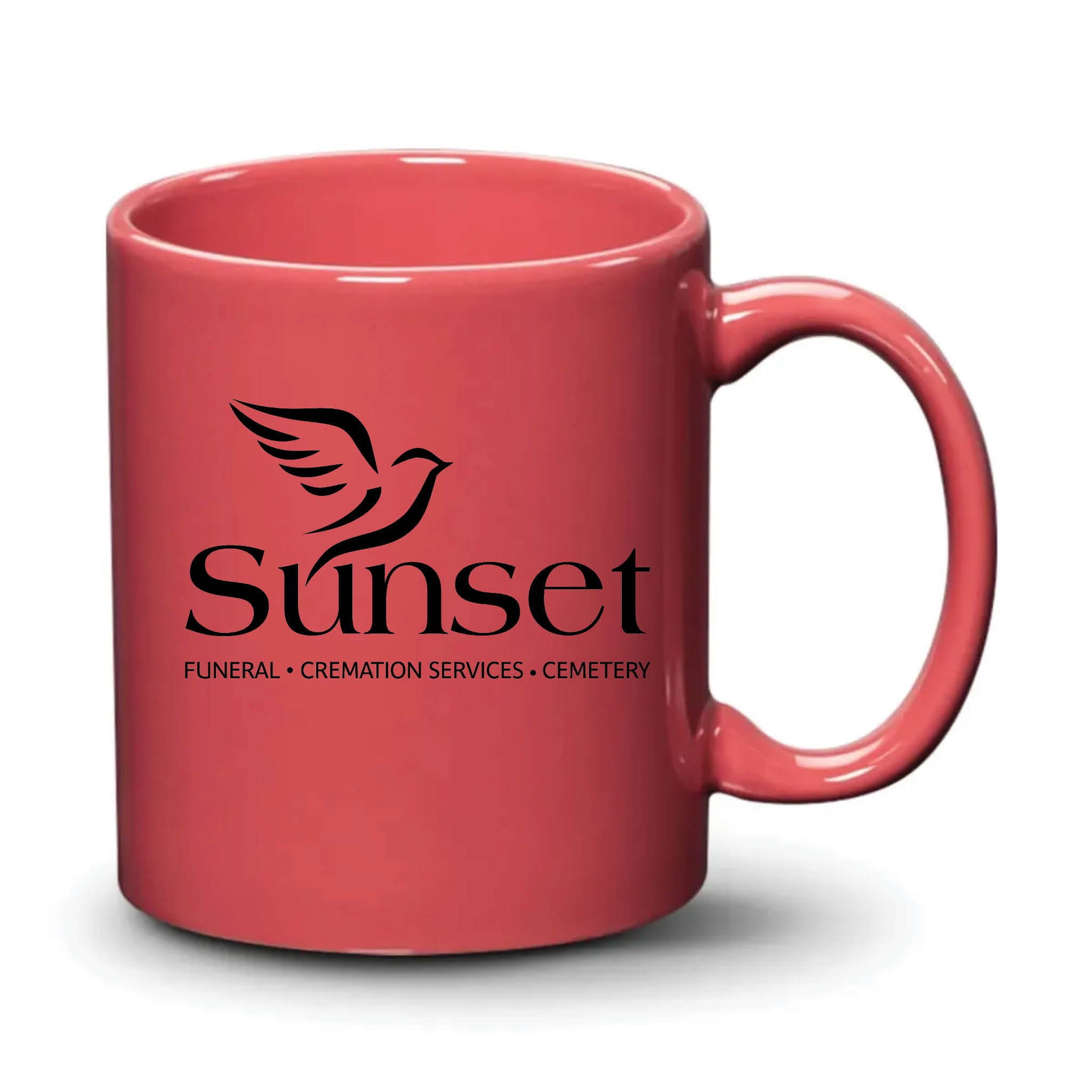 Malibu Mug Coral Black Logo