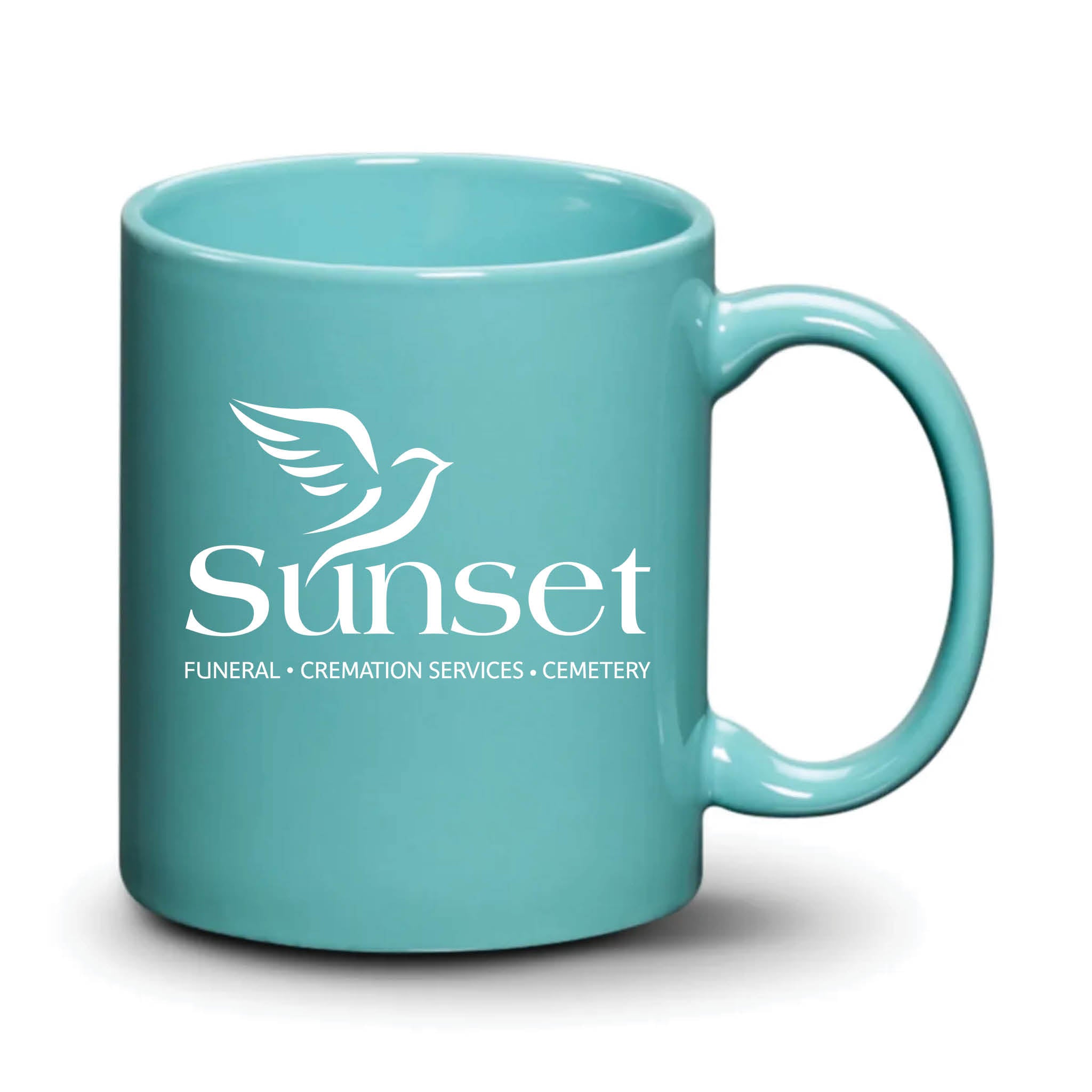 Malibu Mug Aqua White Logo