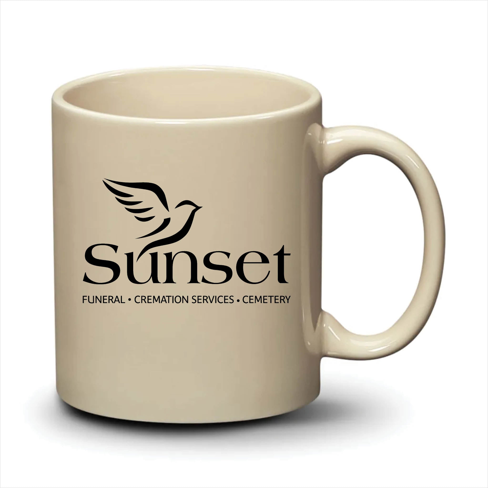 Malibu Mug Almond Black Logo