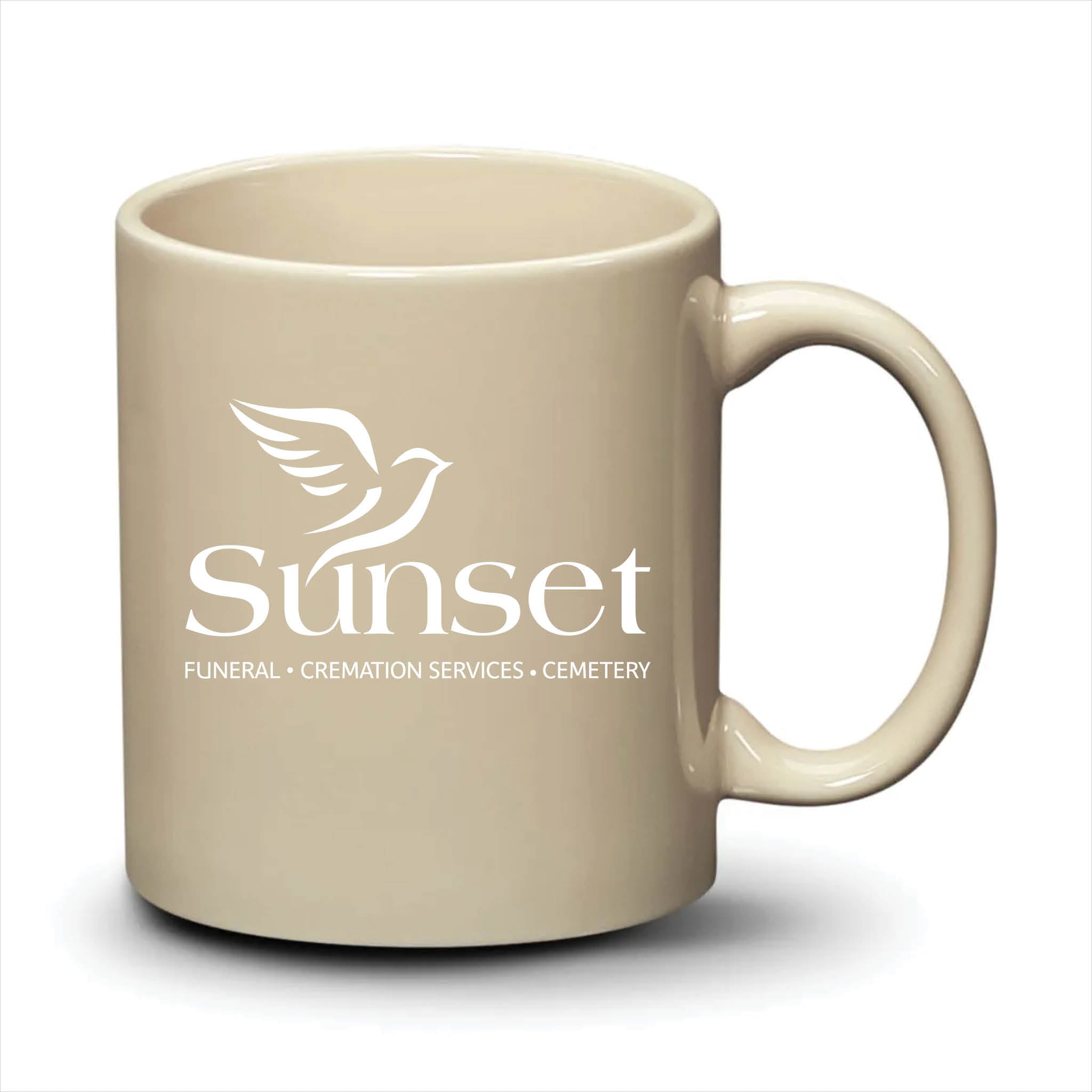 Malibu Mug Almond White Logo