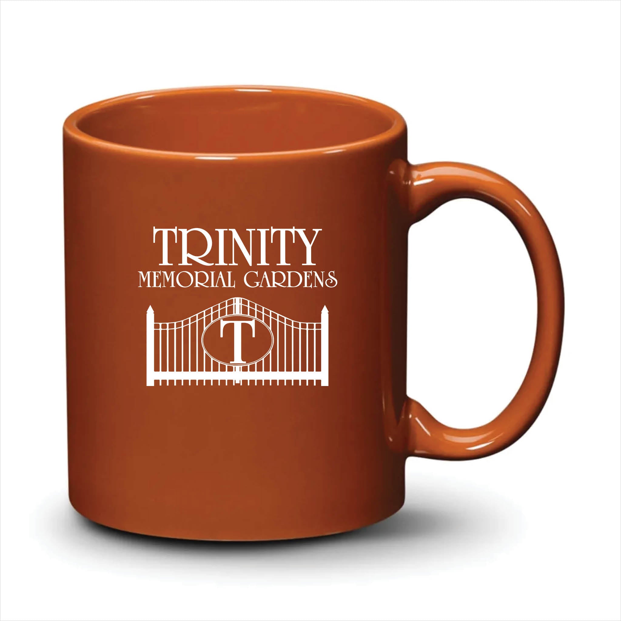 Malibu Mug Burnt Orange White Logo