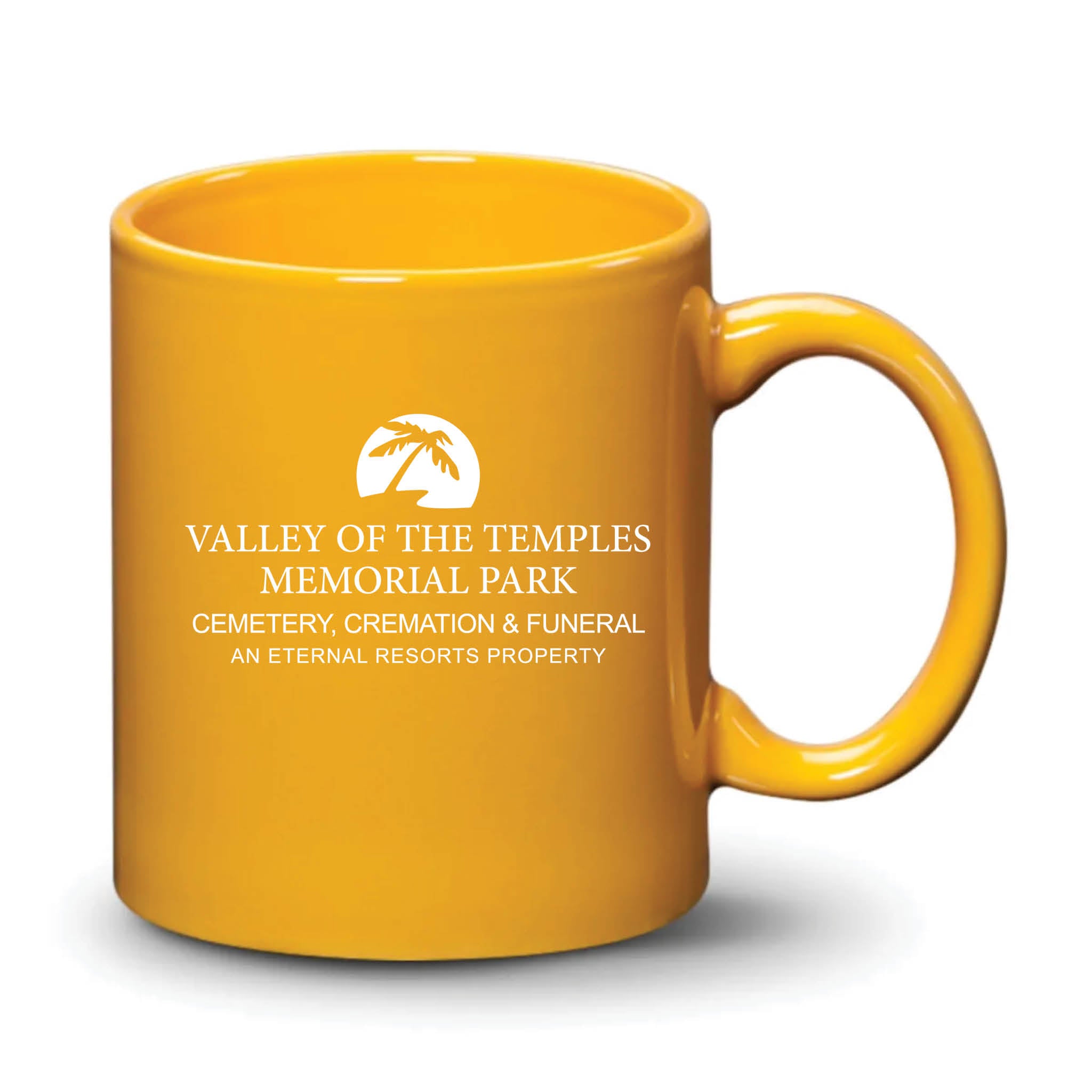 Malibu Mug Gamboge White Logo