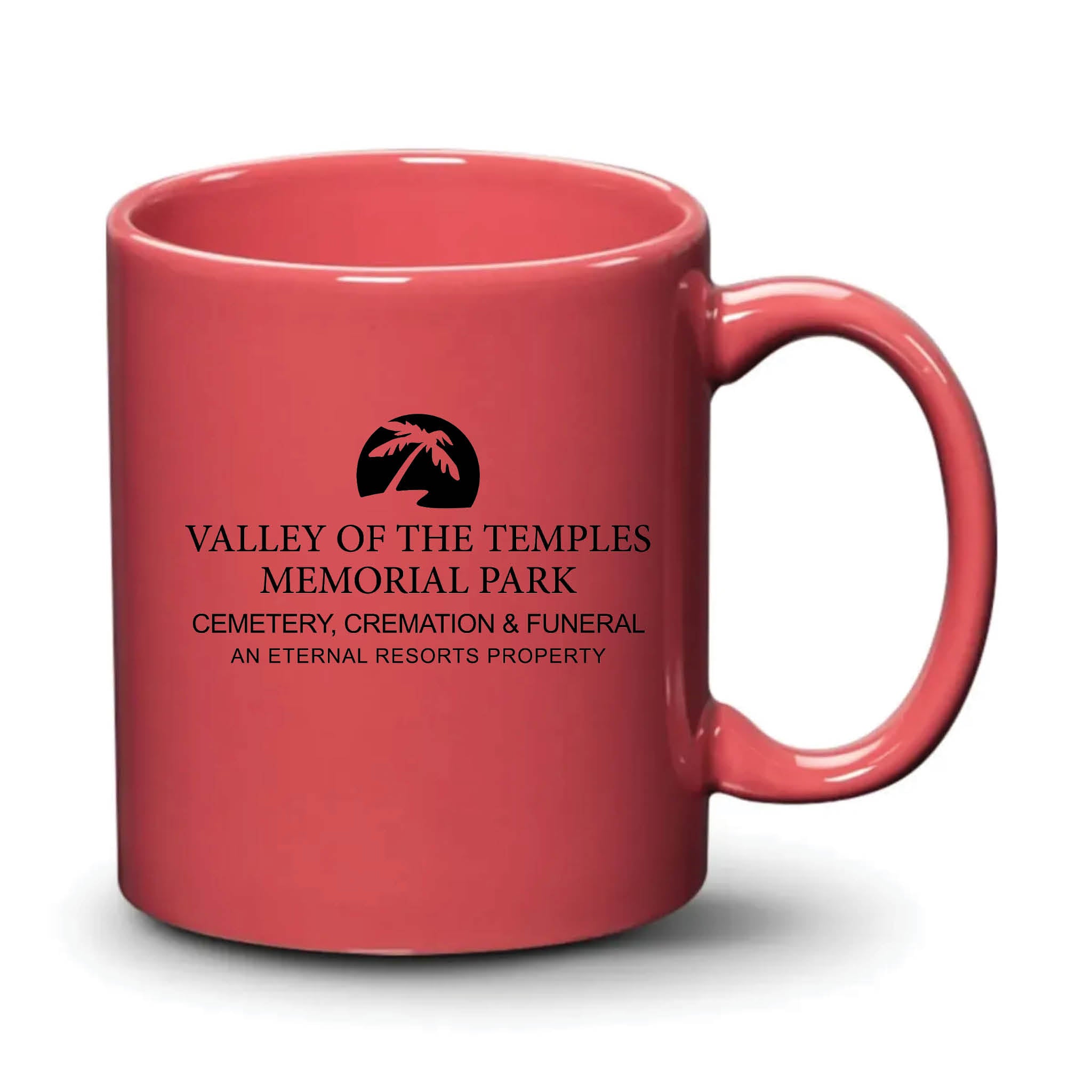 Malibu Mug Coral Black Logo