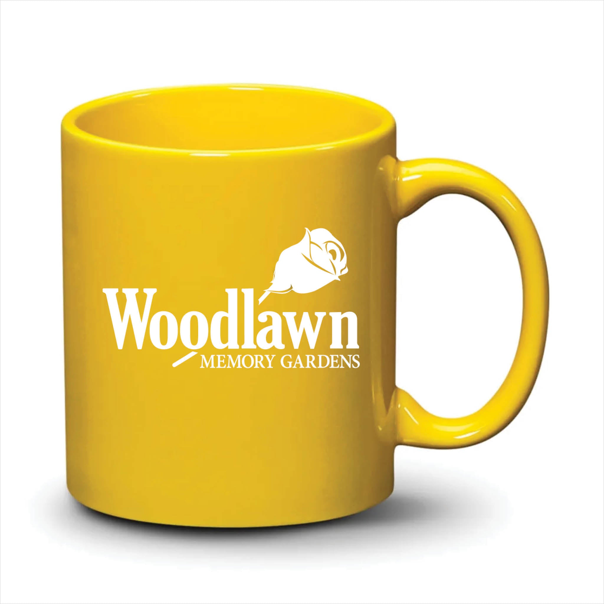 Malibu Mug Bright Yellow White Logo