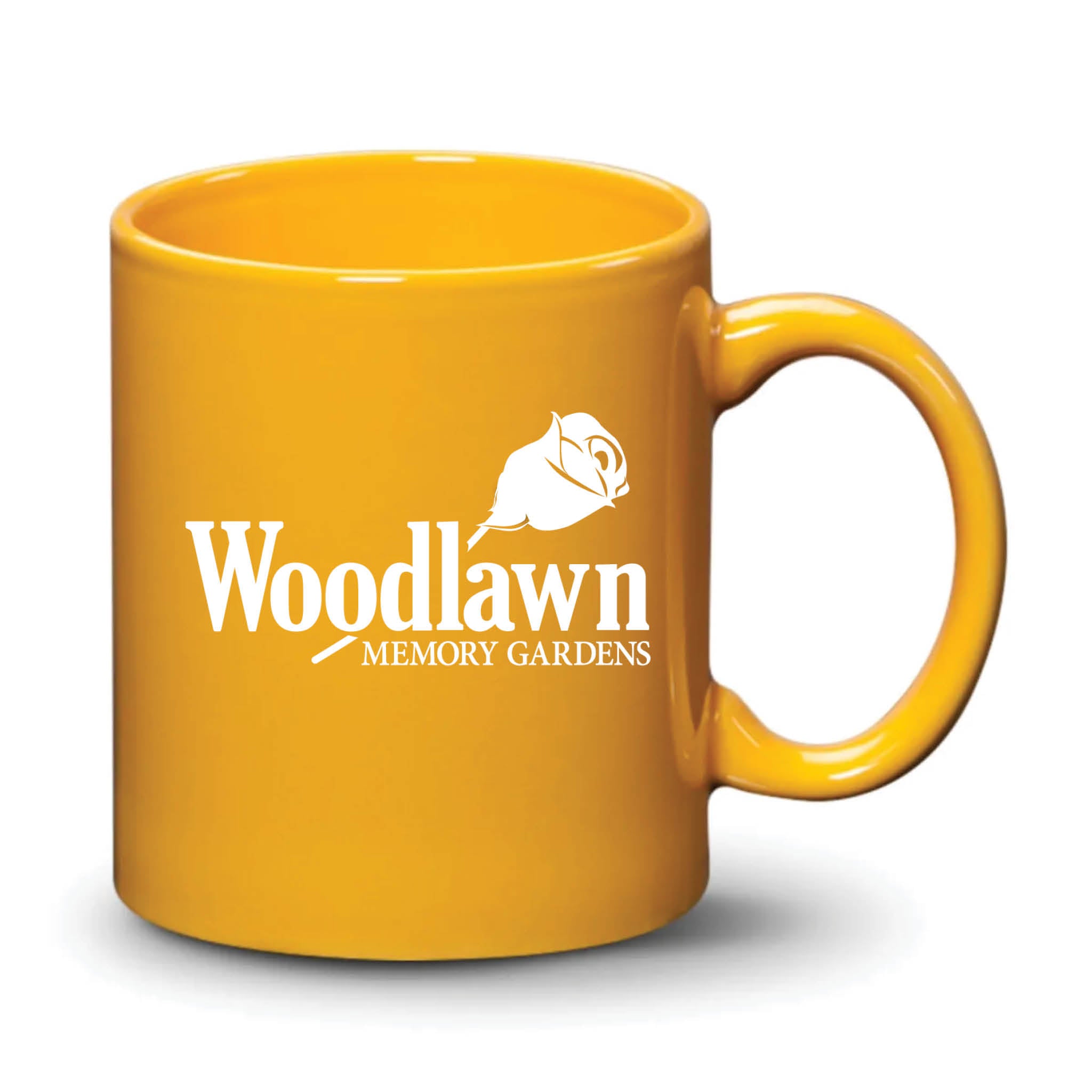 Malibu Mug Gamboge White Logo