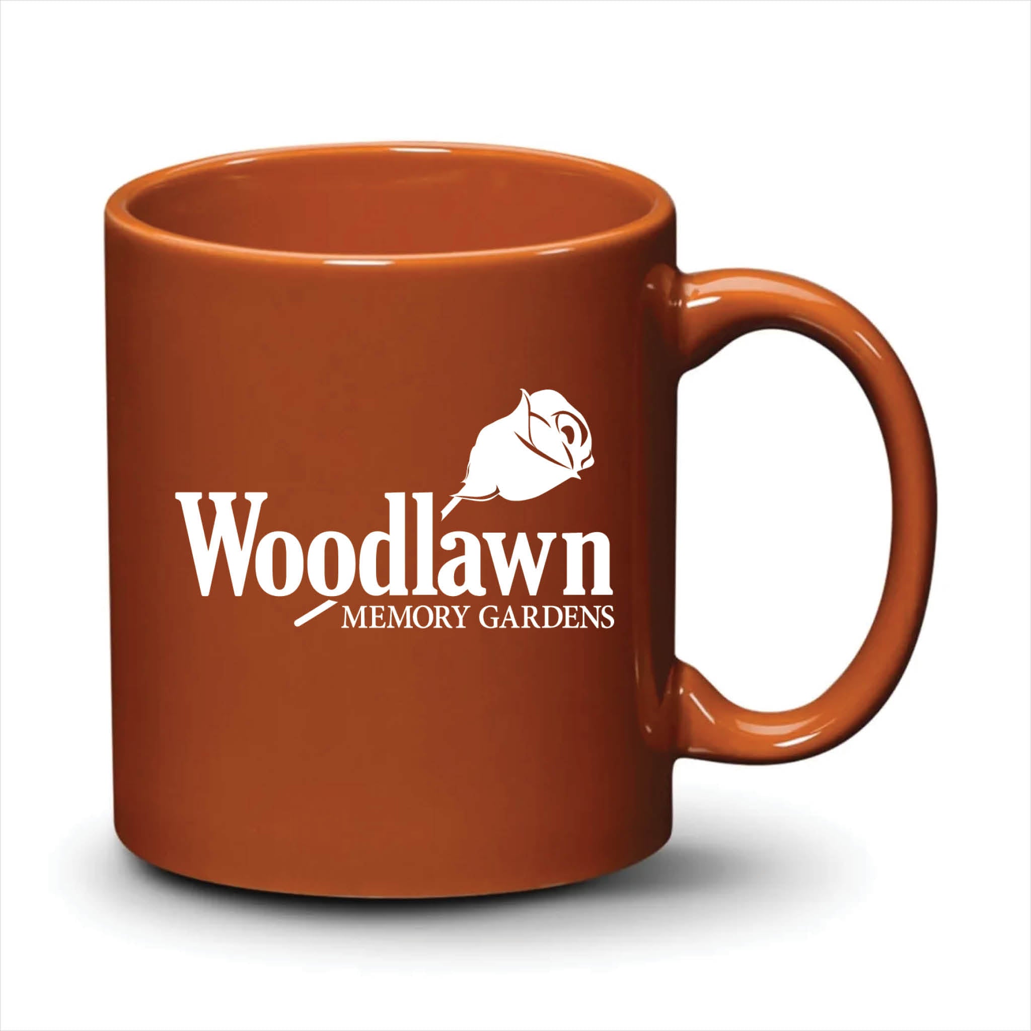 Malibu Mug Burnt Orange White Logo