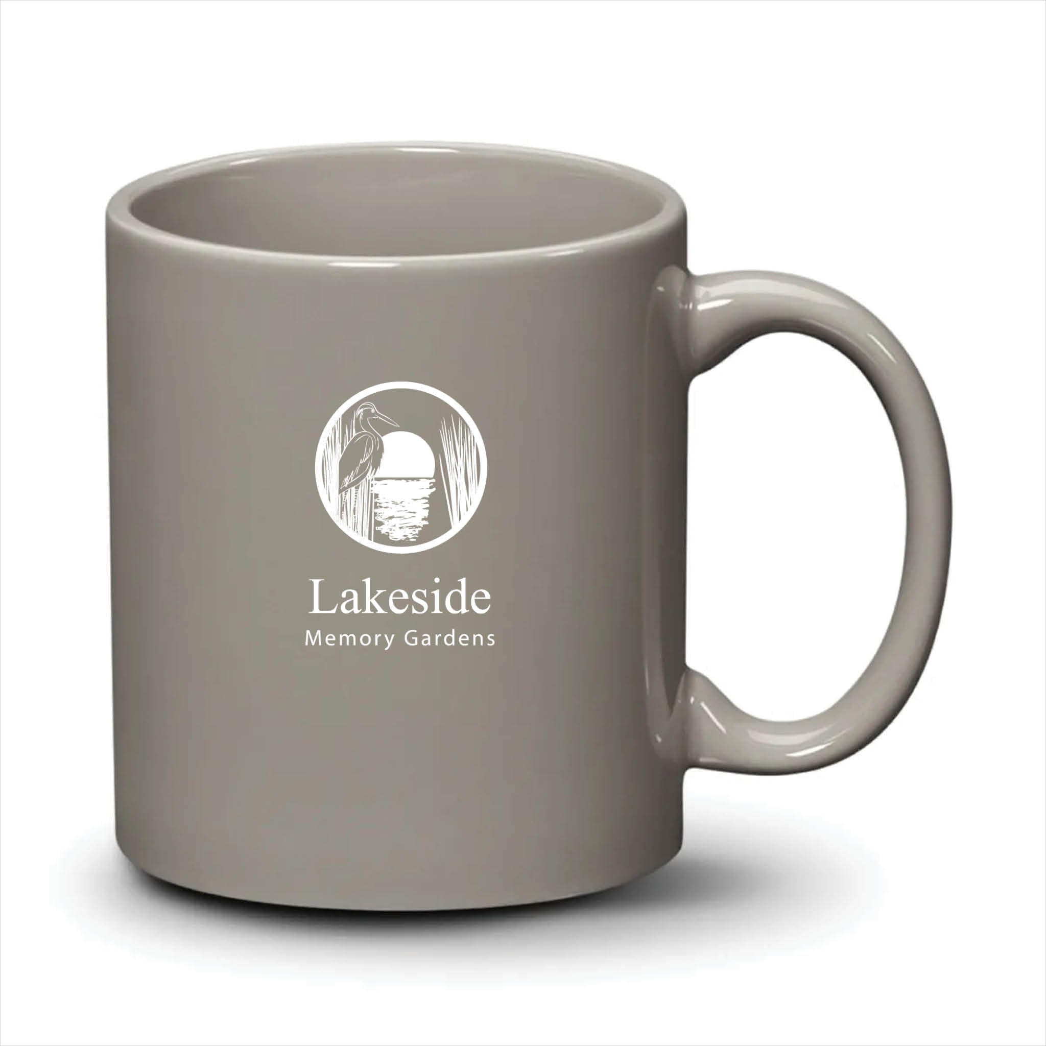 Malibu Mug Light Grey White Logo