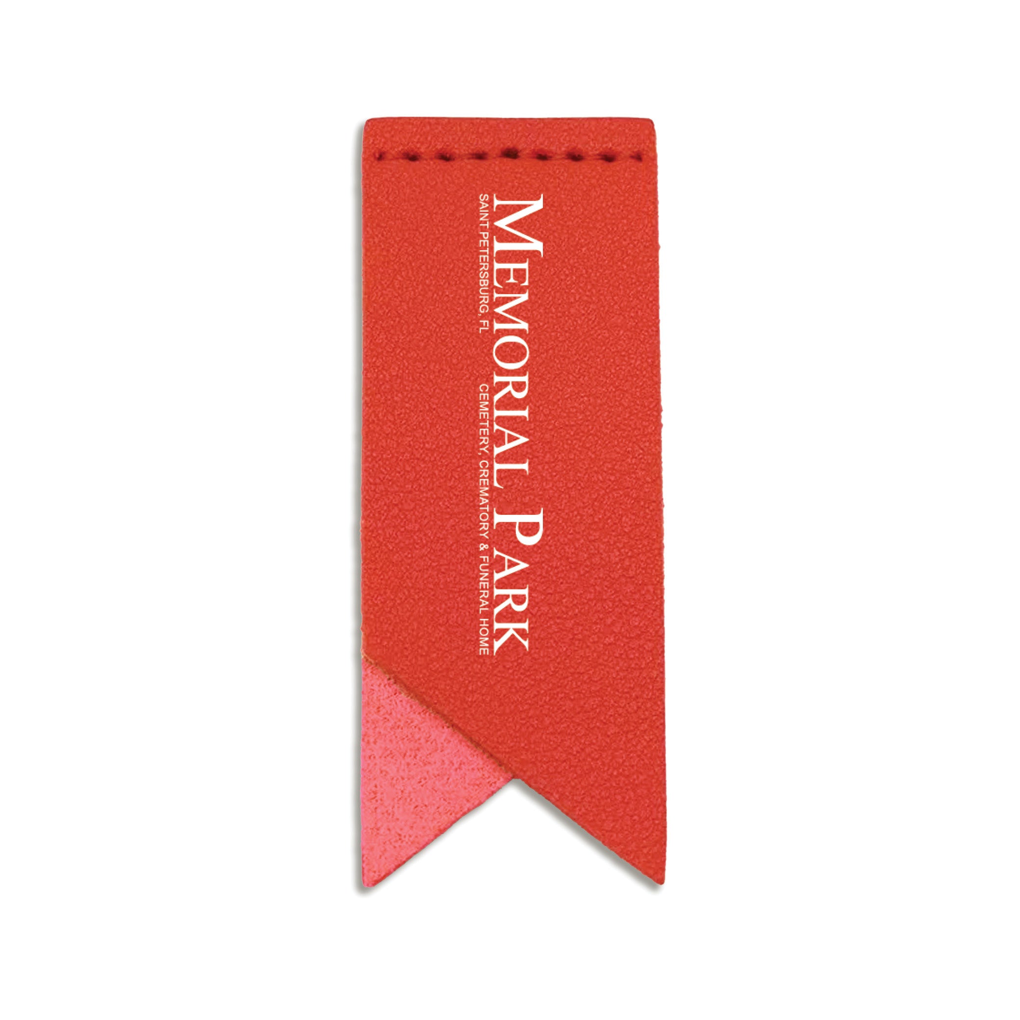 Handmade Leather Bookmark Corner Marker Clip Read Sign Red