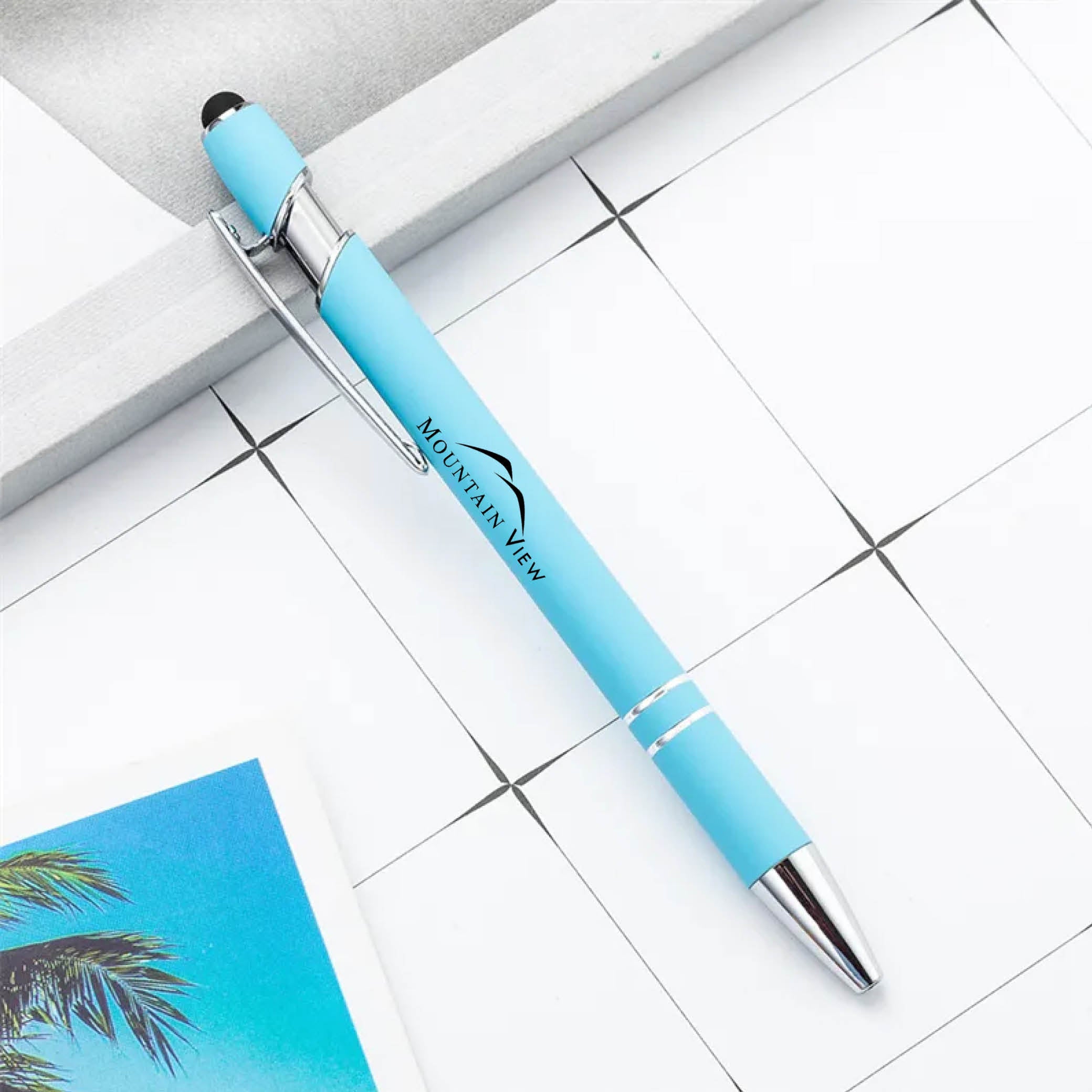 Rainbow Rubberized Soft Touch Ballpoint Pen