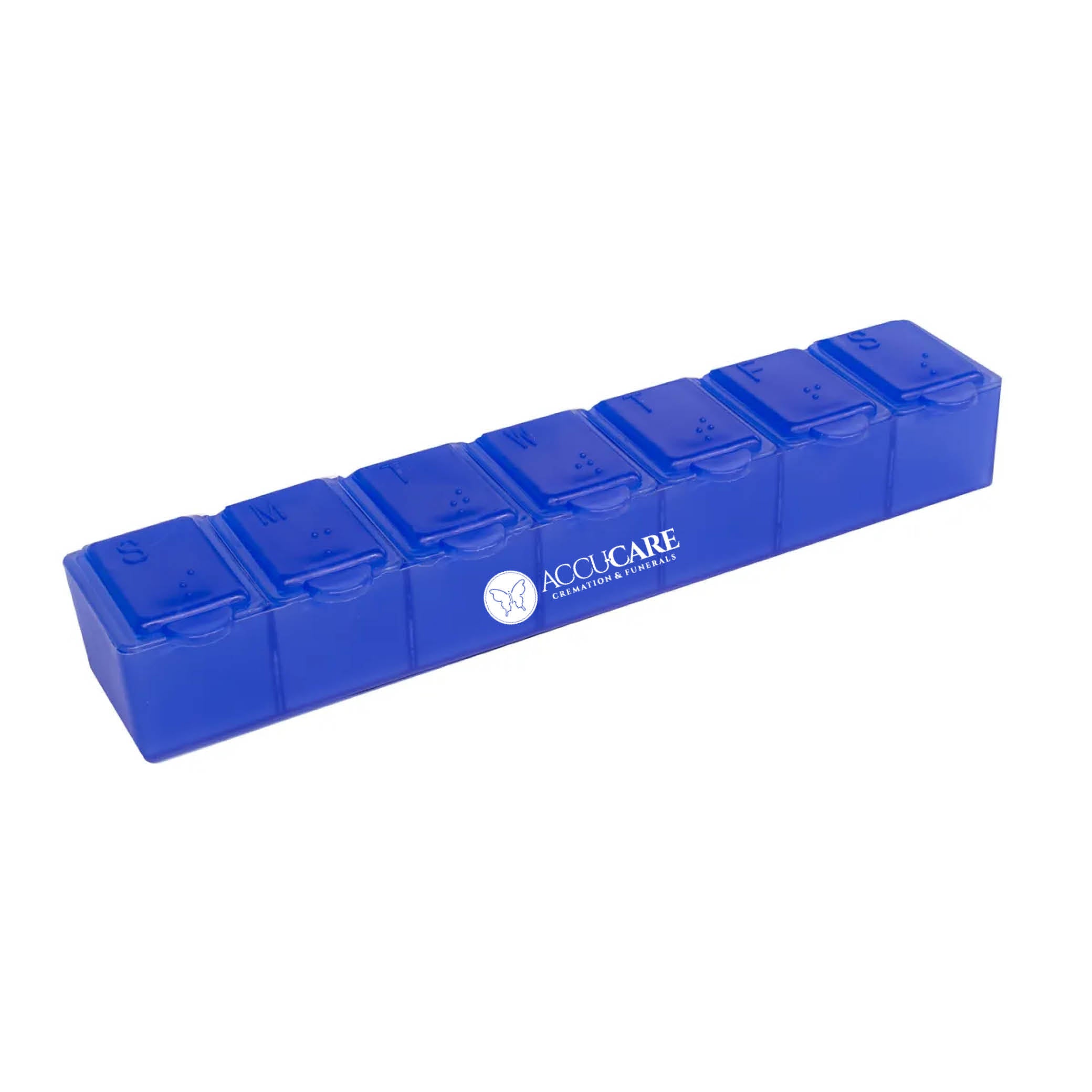 7 Day Pill Box Translucent Blue