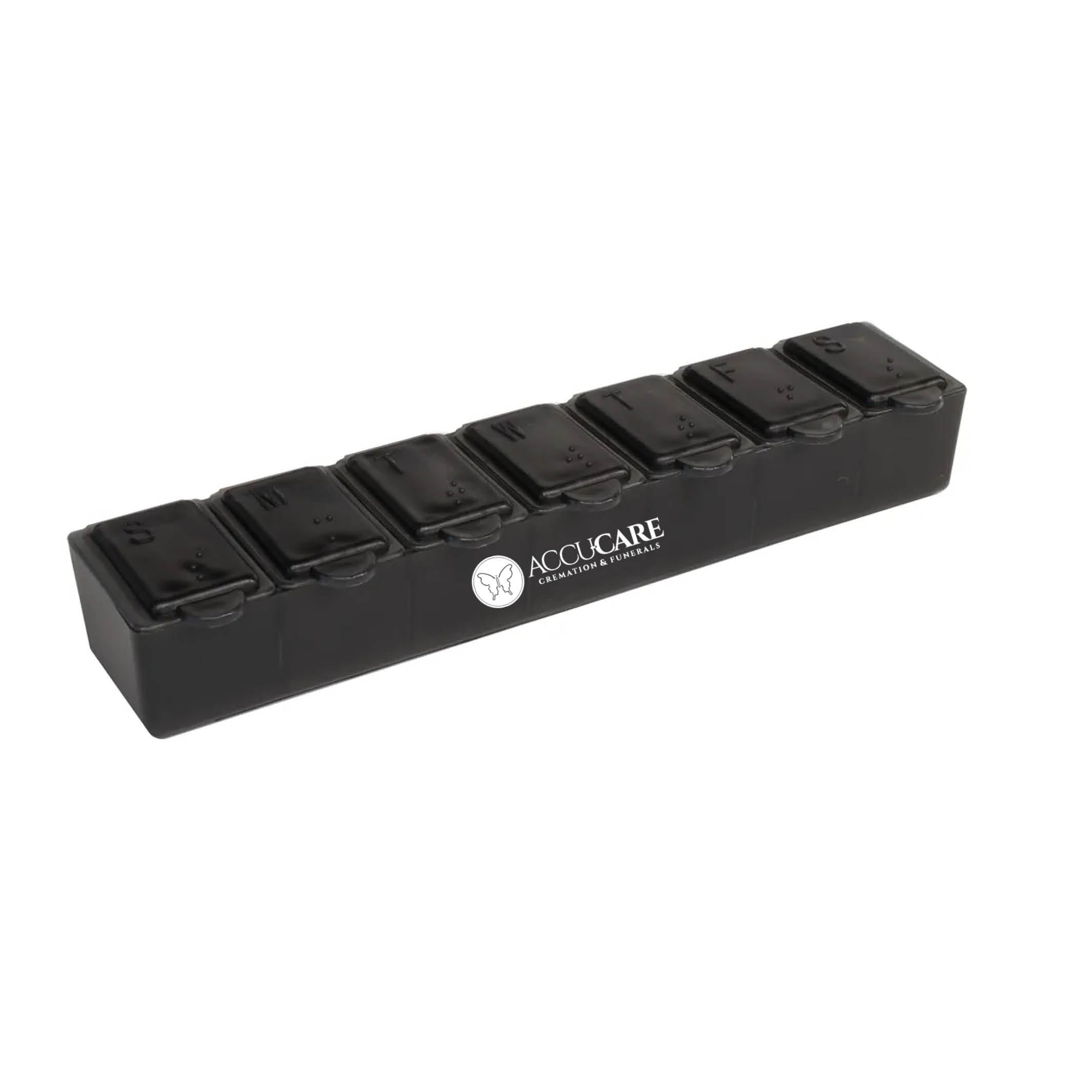 7 Day Pill Box Translucent Black