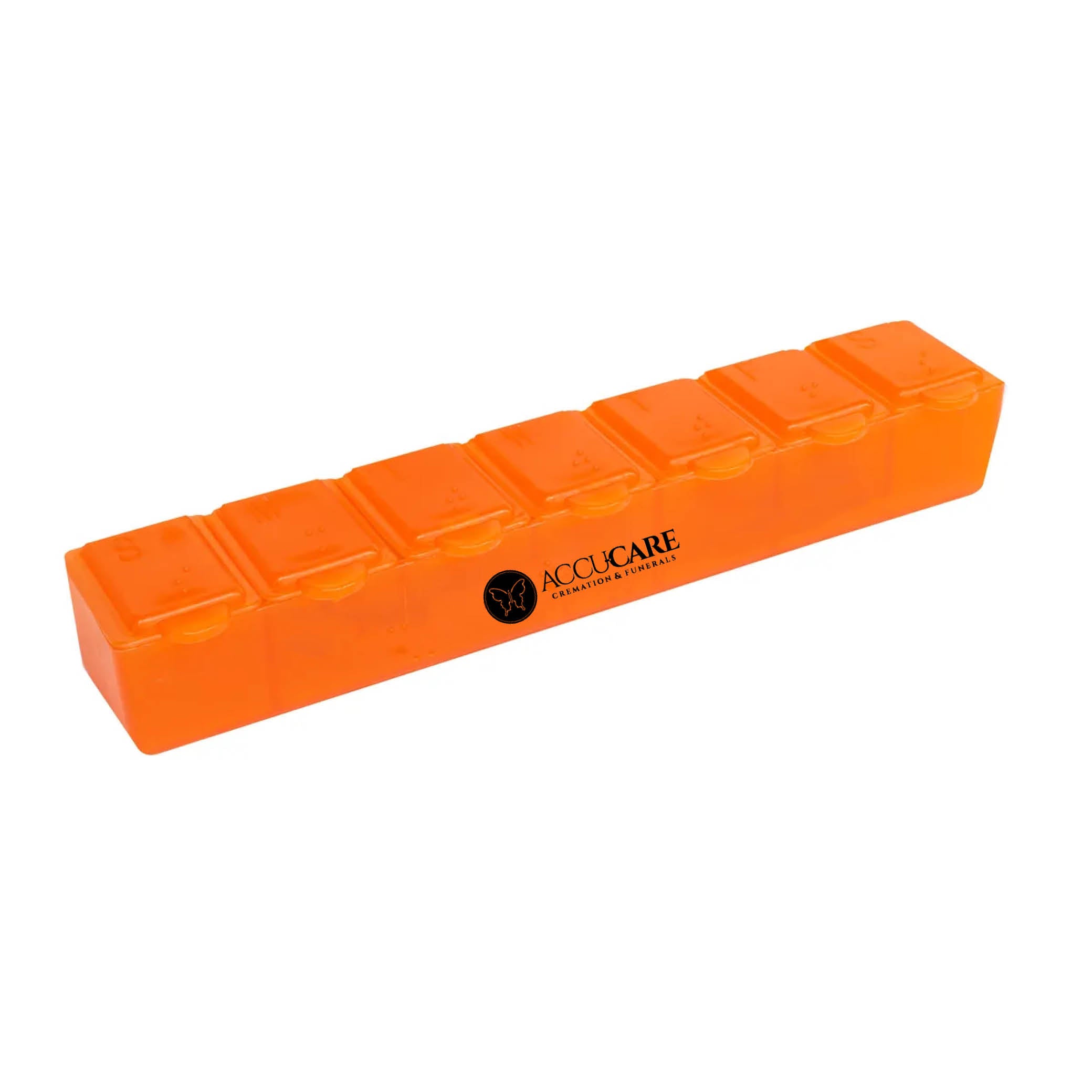 7 Day Pill Box Translucent Orange