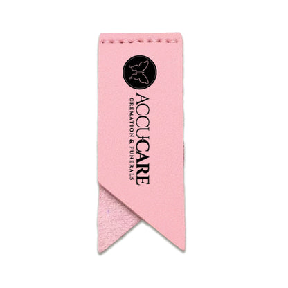 Handmade Leather Bookmark Corner Marker Clip Read Sign Pink