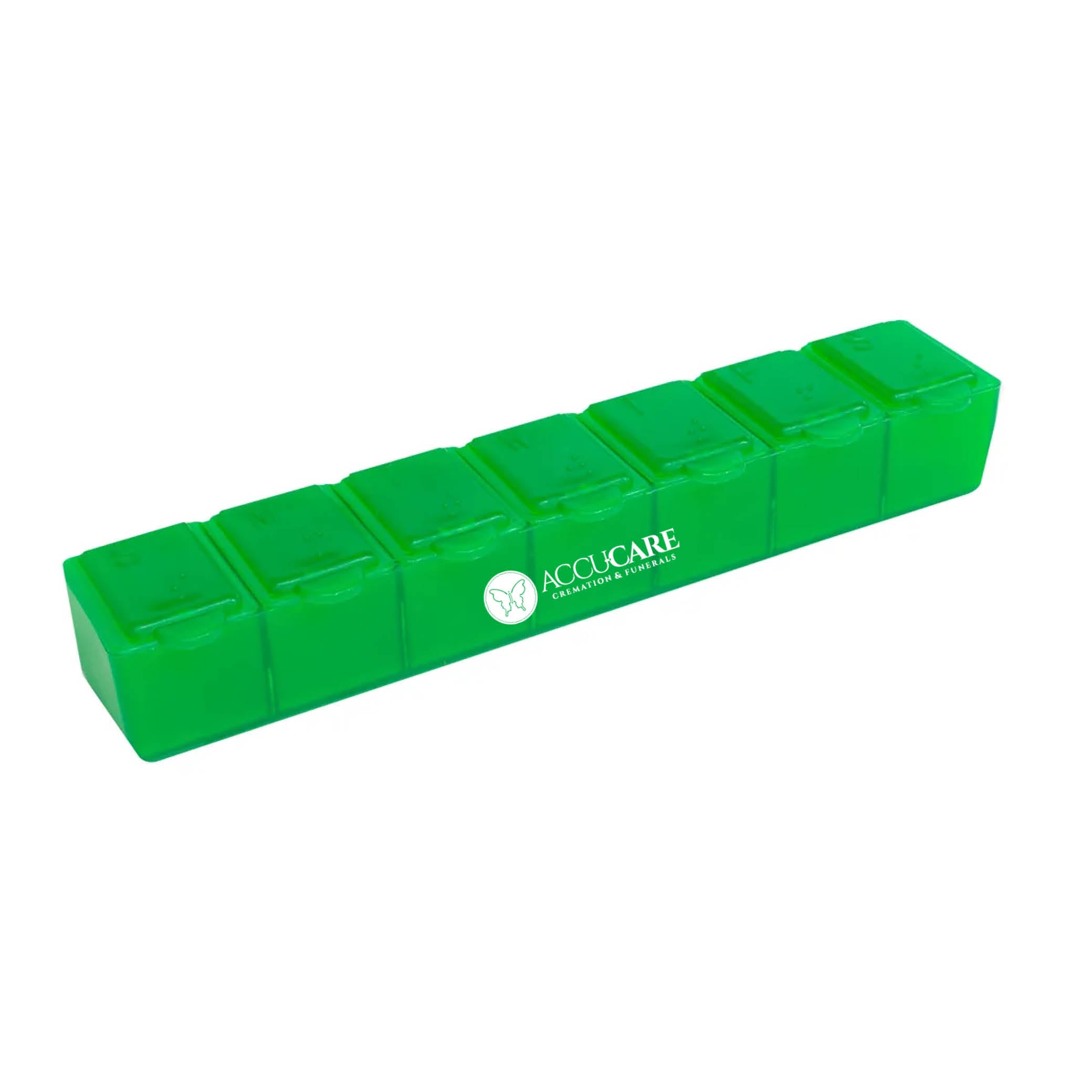 7 Day Pill Box Translucent Green