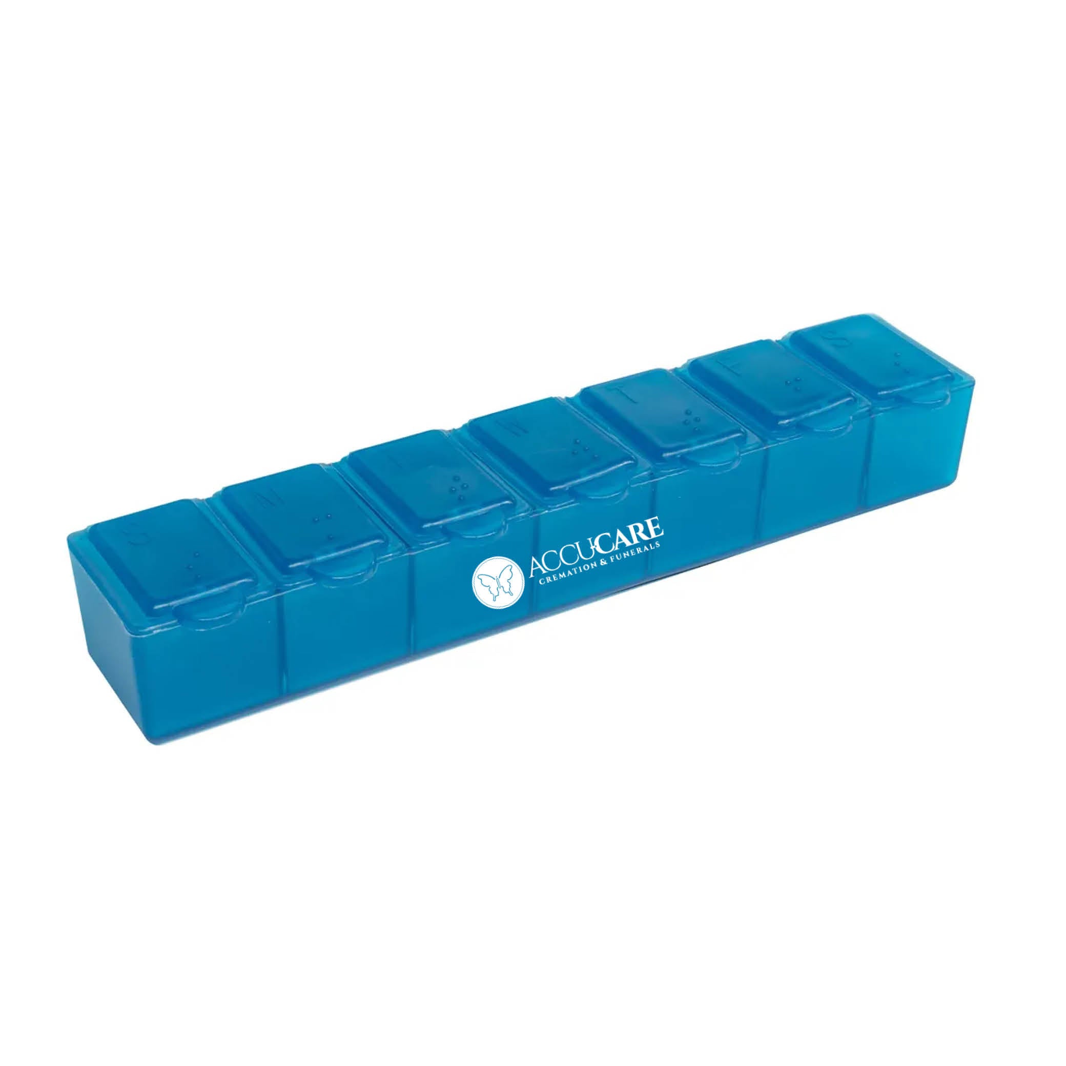7 Day Pill Box Translucent Teal