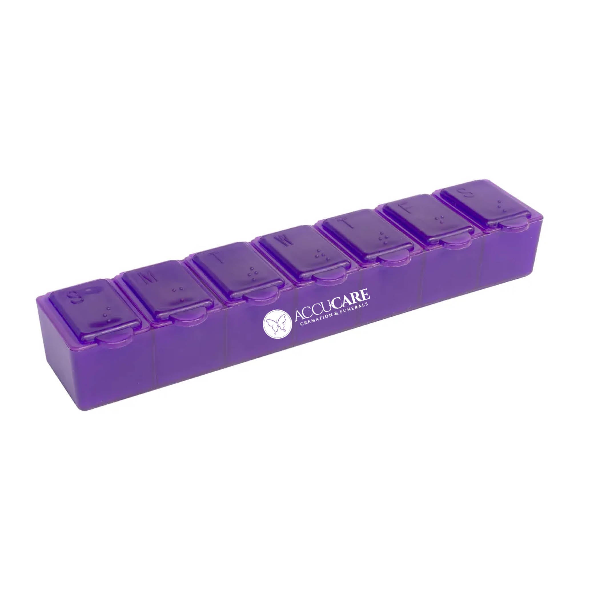 7 Day Pill Box Translucent Purple