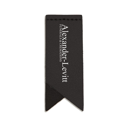 Handmade Leather Bookmark Corner Marker Clip Read Sign Black