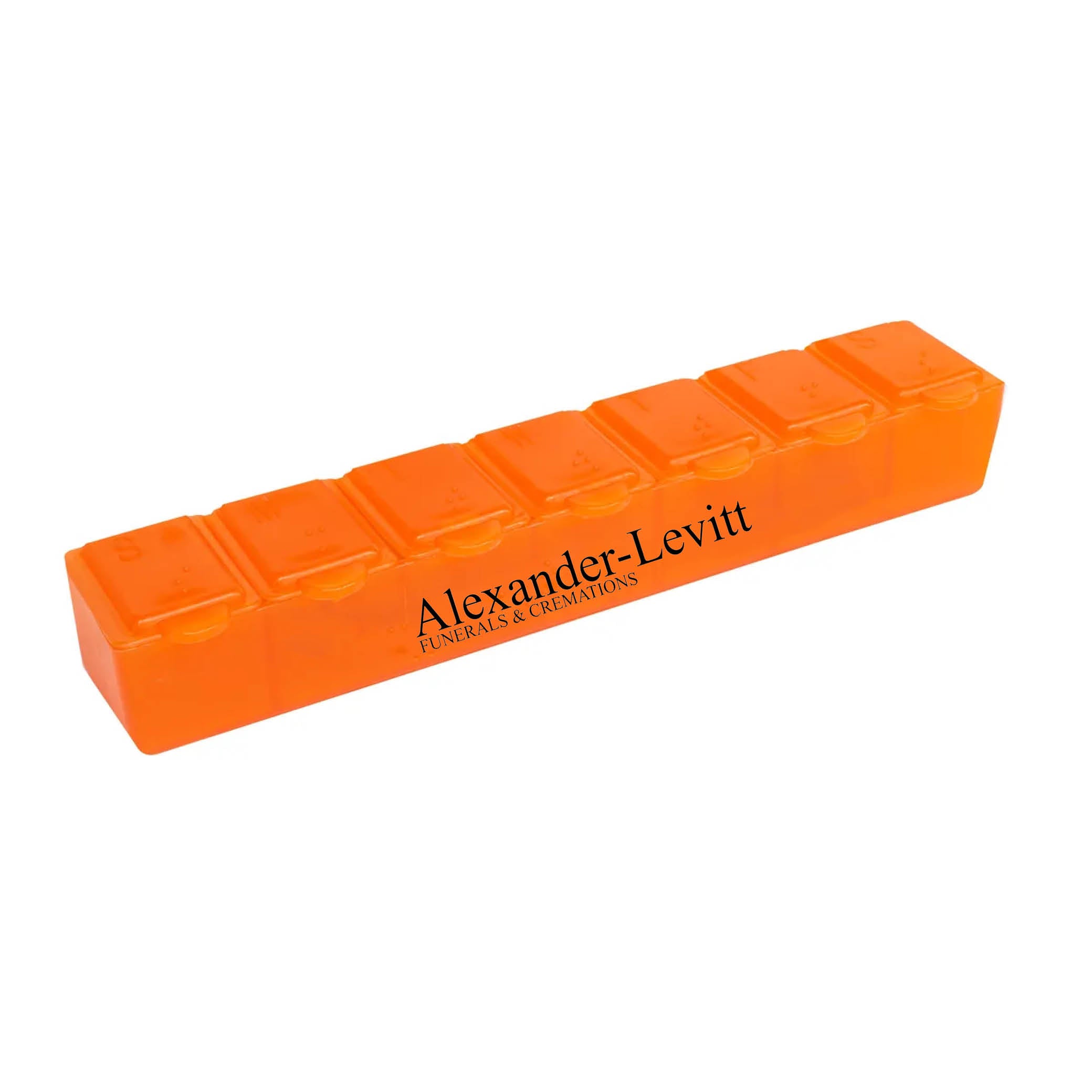 7 Day Pill Box Translucent Orange