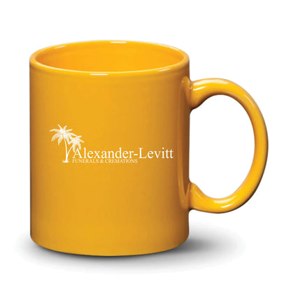 Malibu Mug Gamboge White Logo