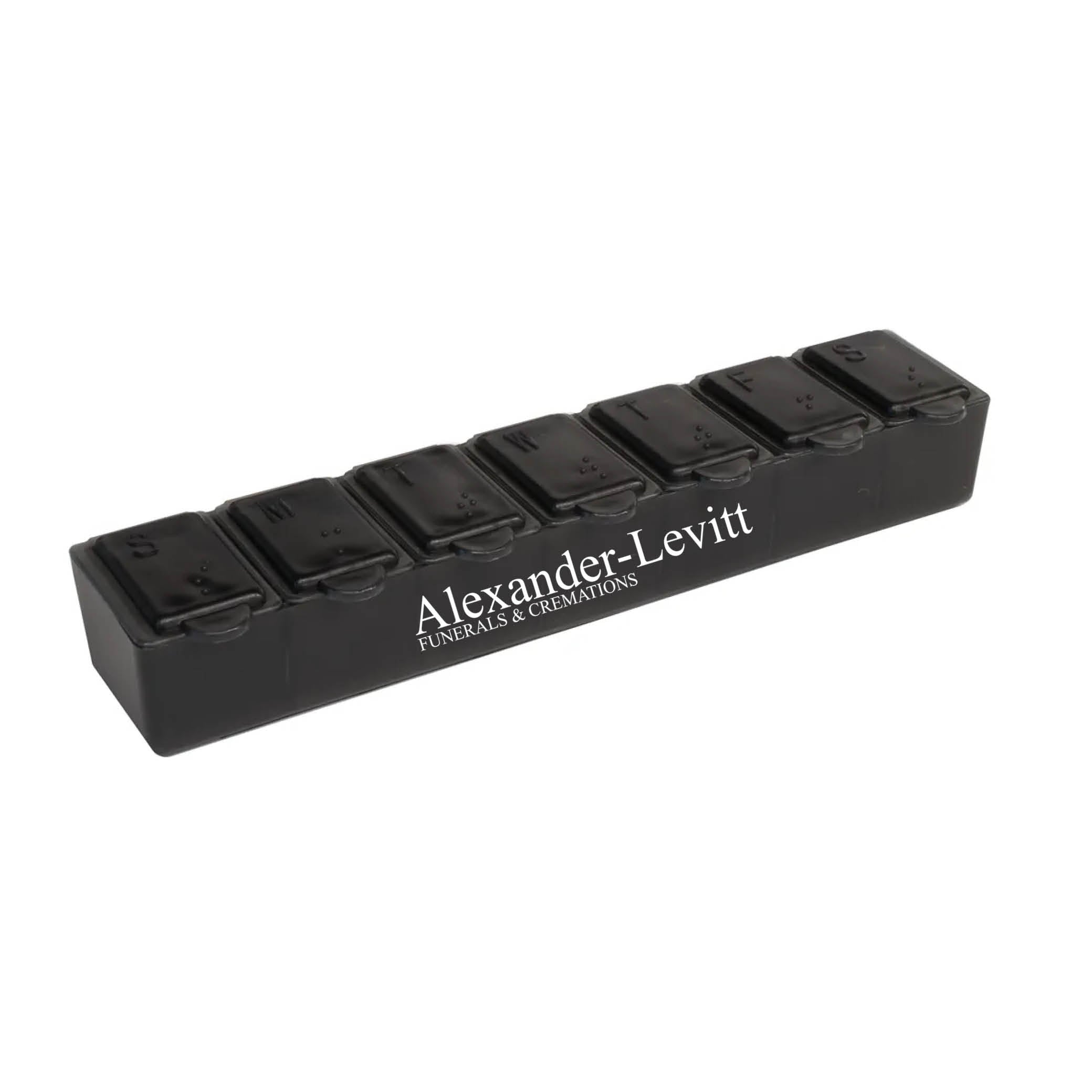 7 Day Pill Box Translucent Black