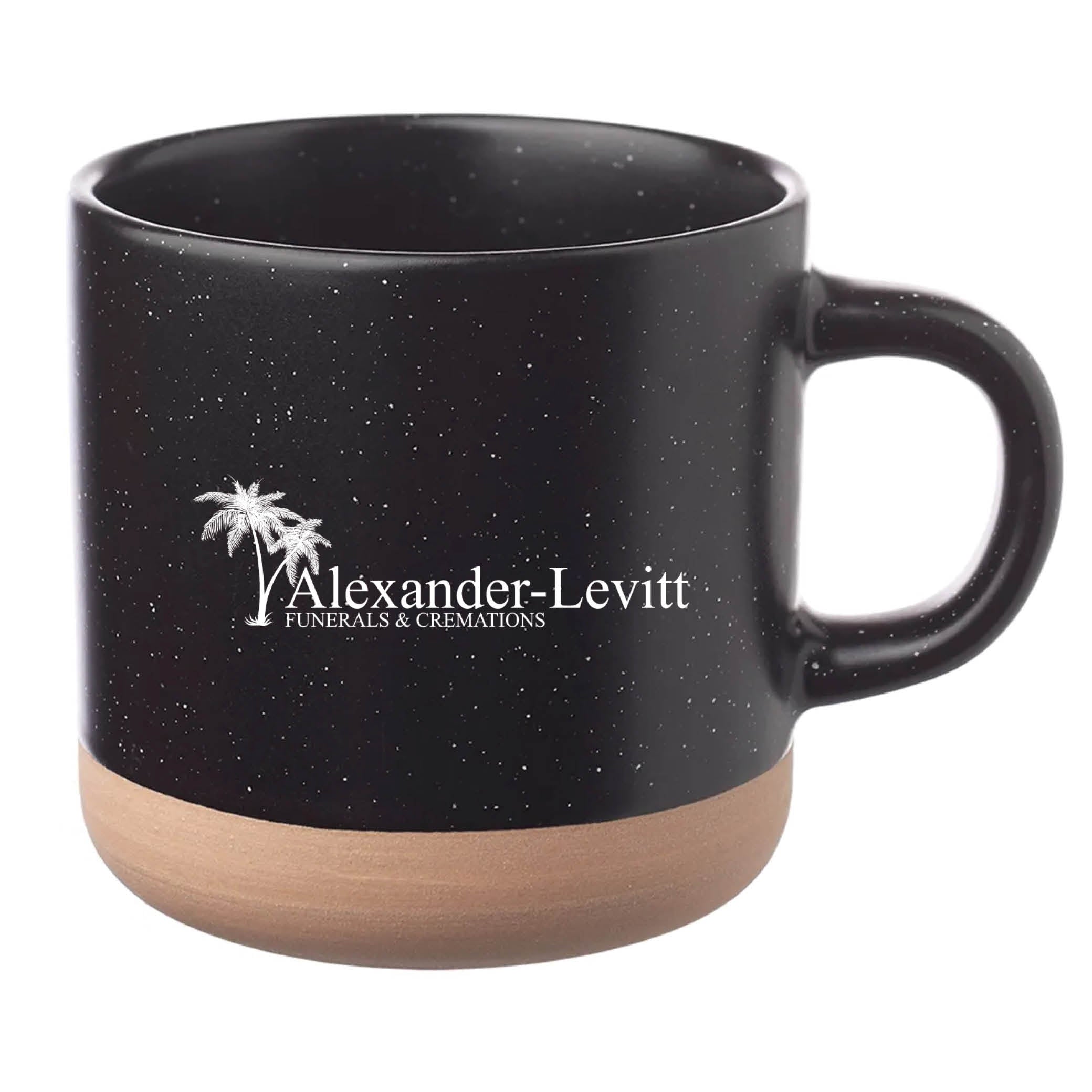 Cosmic Speckled Clay Coffee Mug 11 oz Black