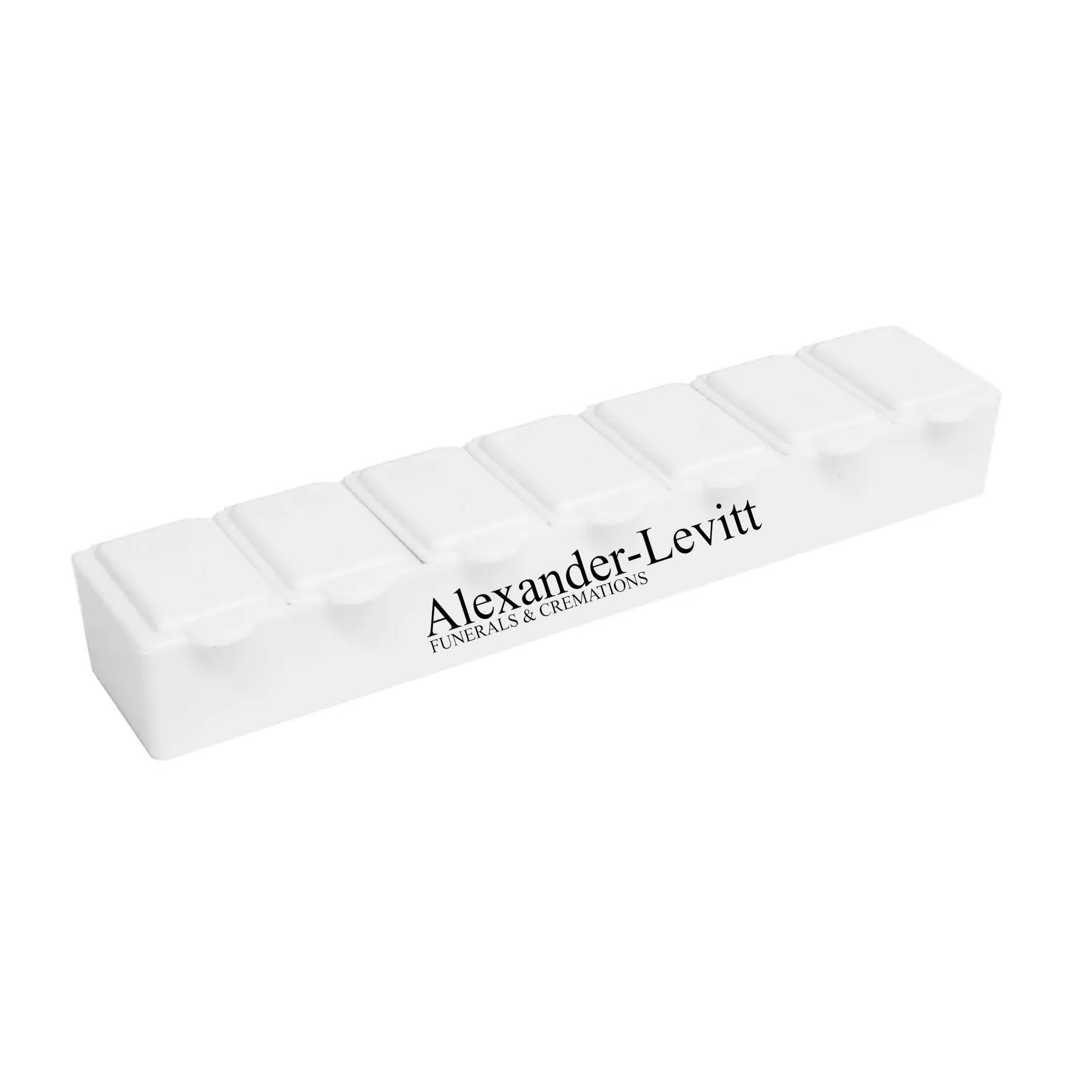 7 Day Pill Box White