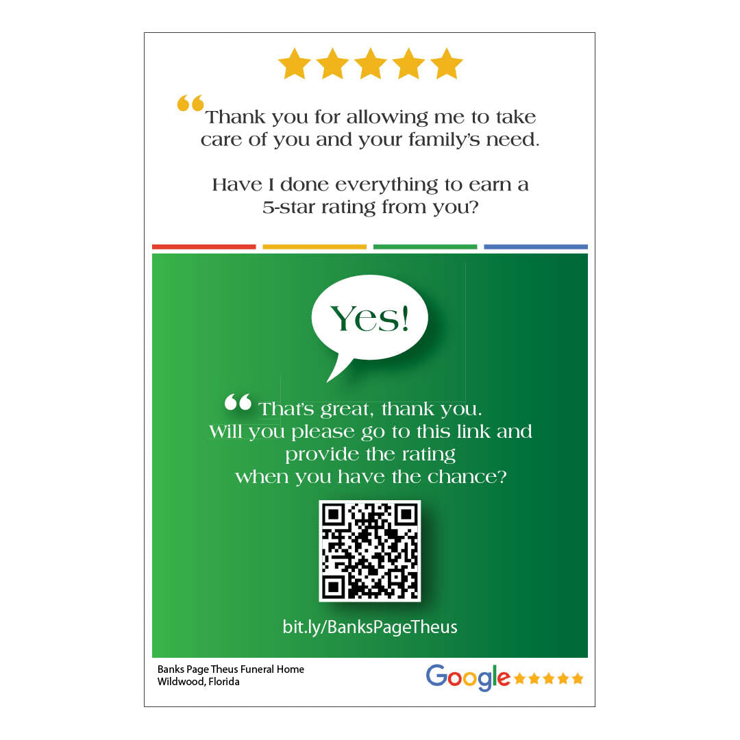 4x6 Google Review Region Glossy Postcards
