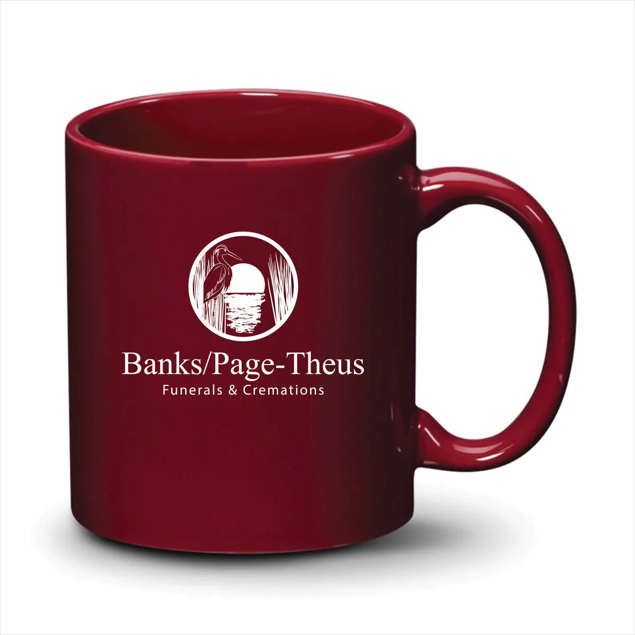 Malibu Mug Burgundy White Logo