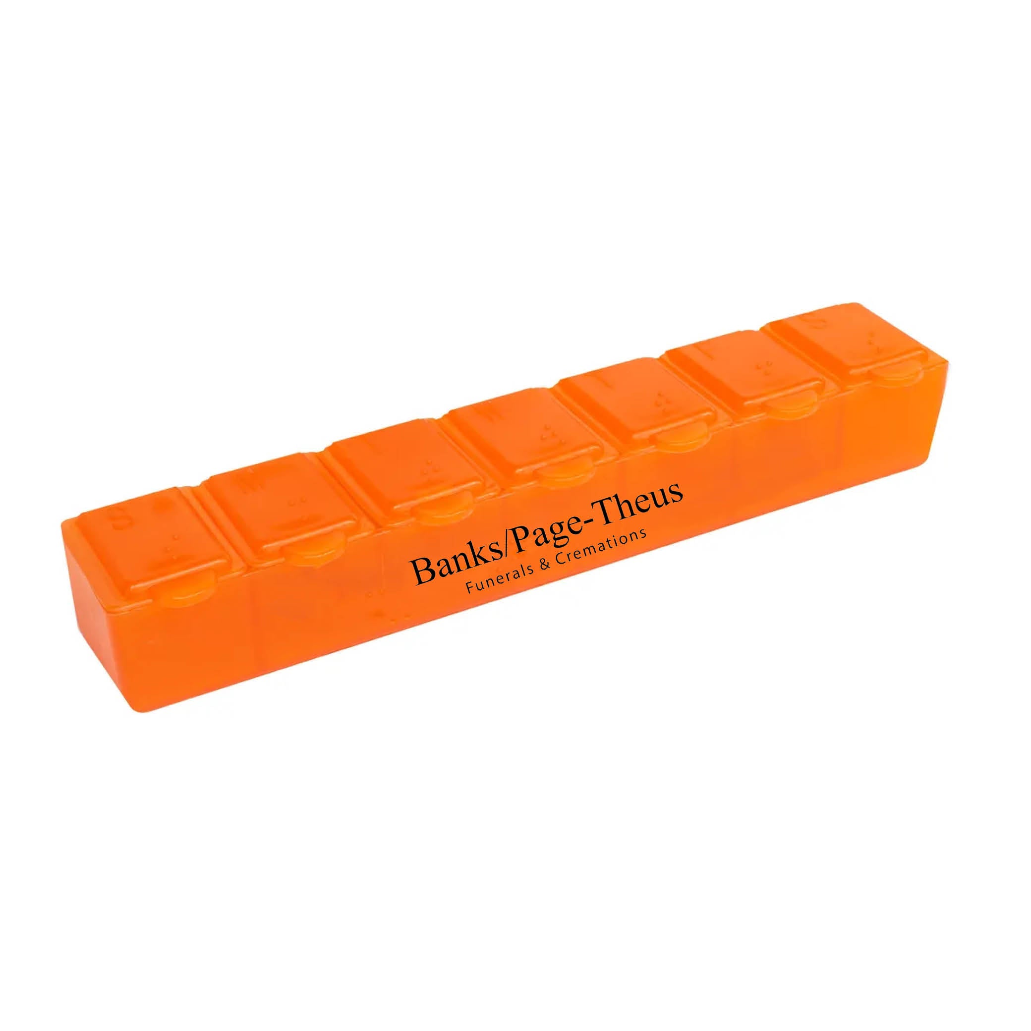 7 Day Pill Box Translucent Orange