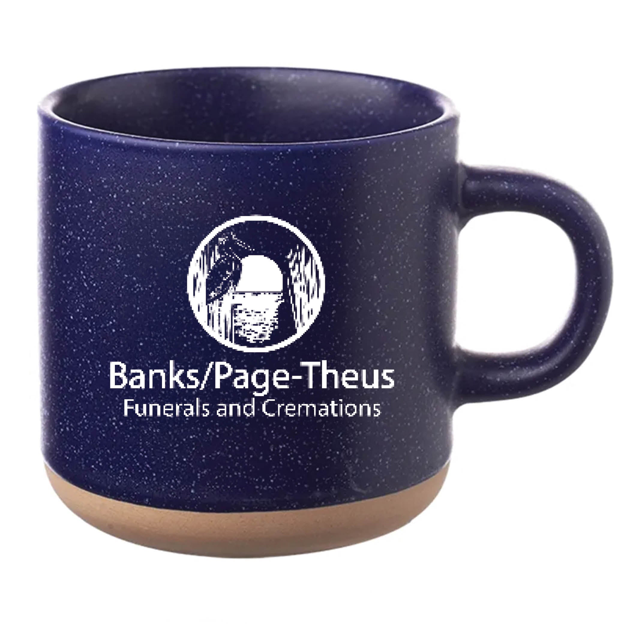 Cosmic Speckled Clay Coffee Mug 11 oz Blue