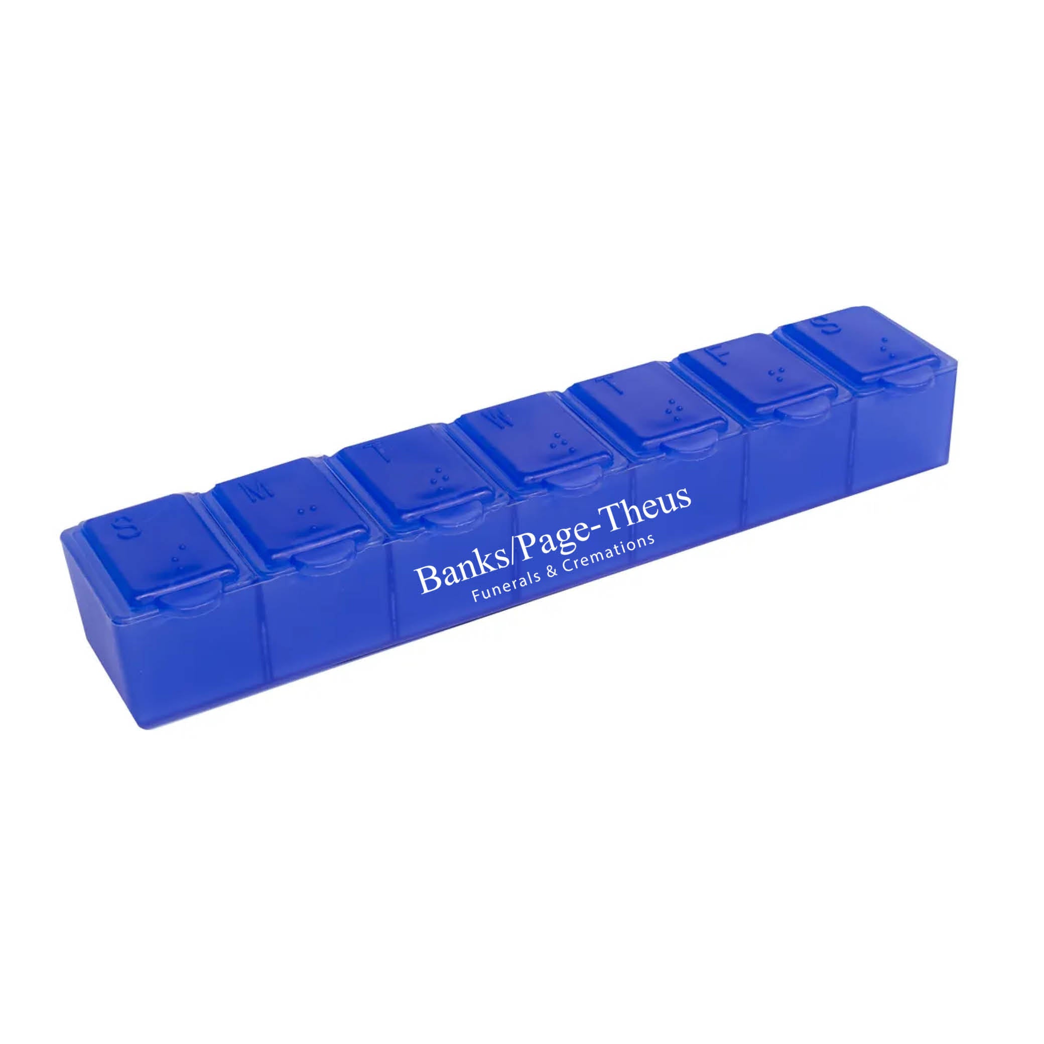 7 Day Pill Box Translucent Blue