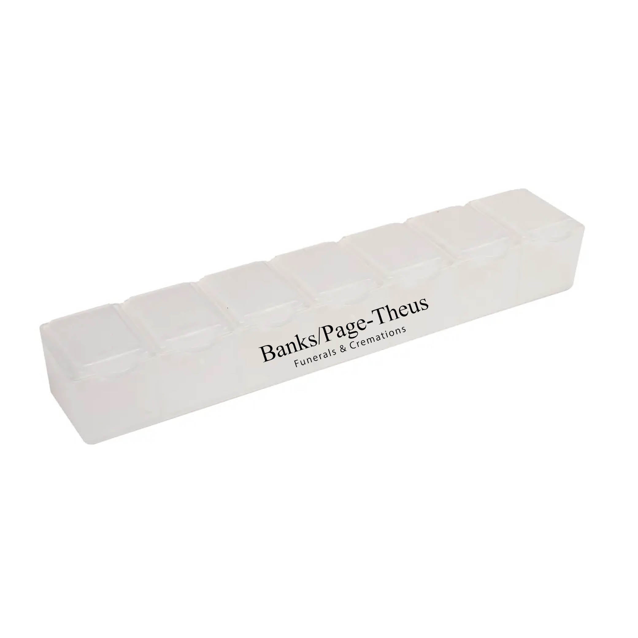 7 Day Pill Box Translucent White