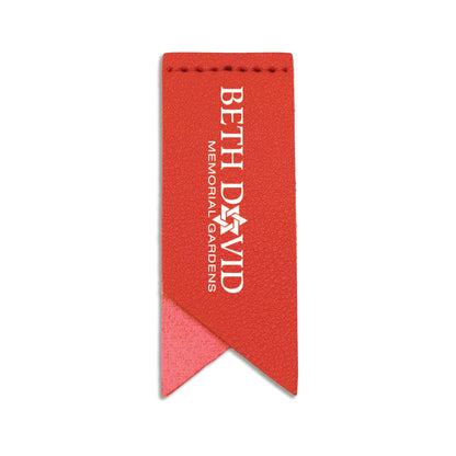 Handmade Leather Bookmark Corner Marker Clip Read Sign Red