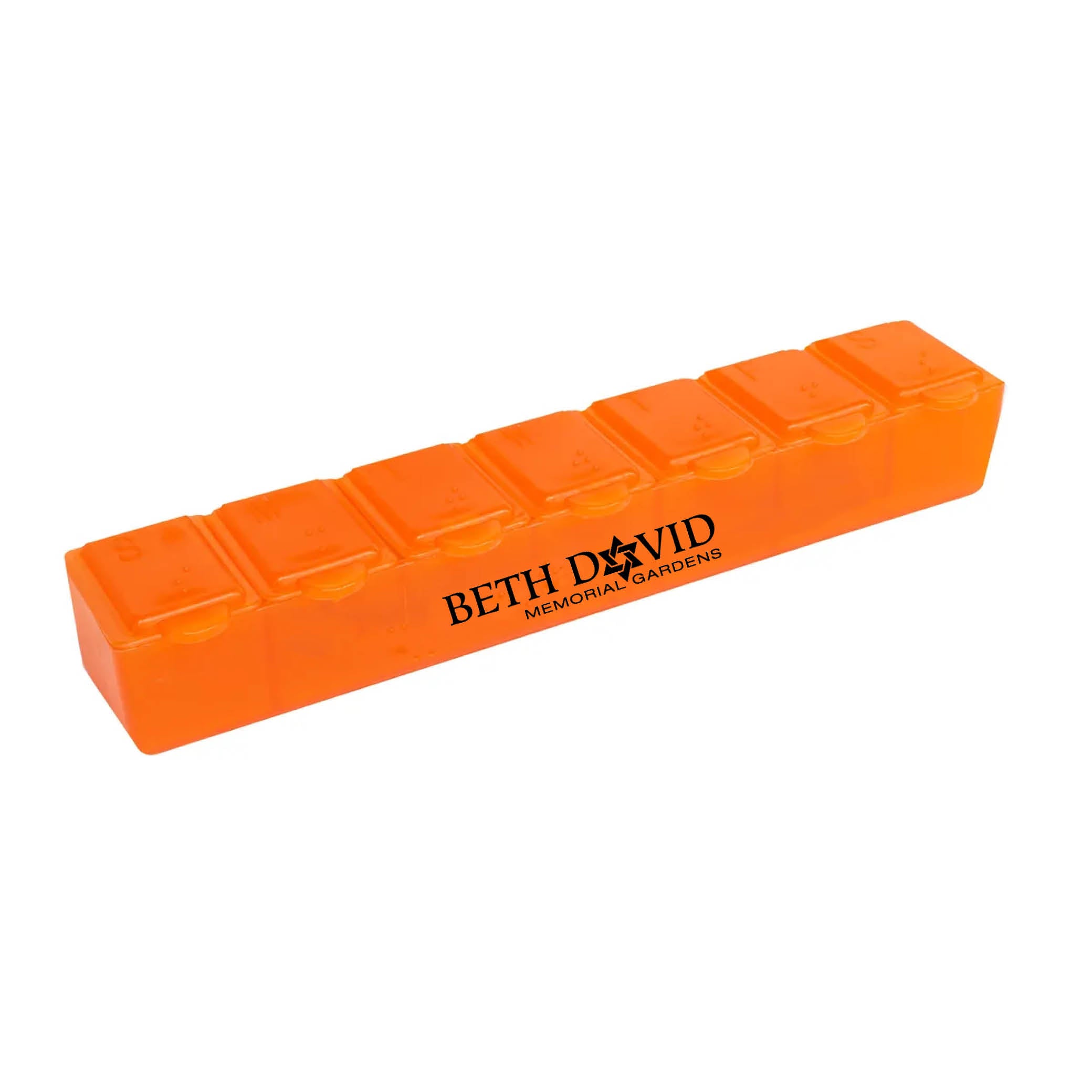 7 Day Pill Box Translucent Orange
