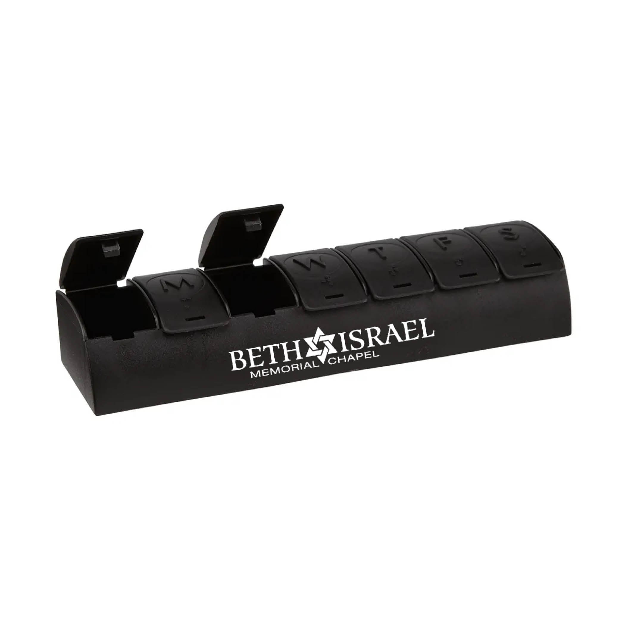 QuickCare 7-Day Med Minder Pill Box Black