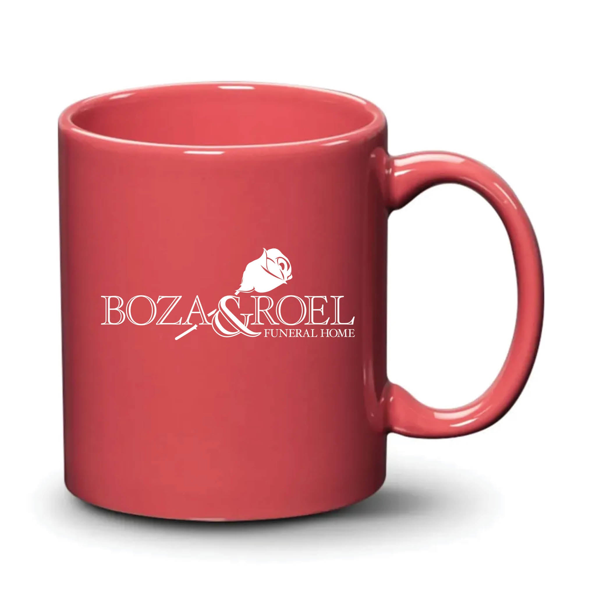 Malibu Mug Coral White Logo