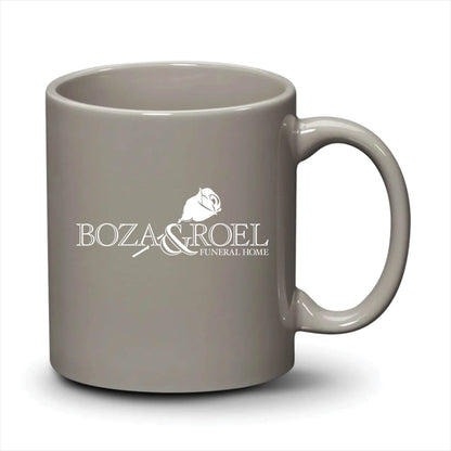 Malibu Mug Light Grey White Logo