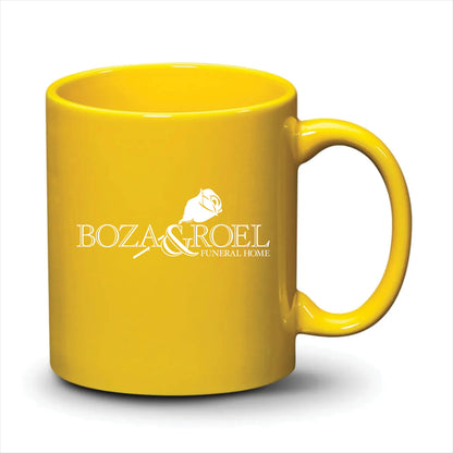 Malibu Mug Bright Yellow White Logo