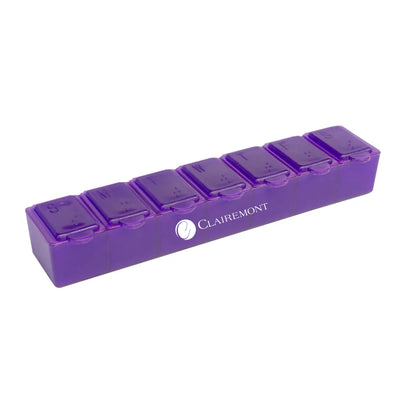 7 Day Pill Box Translucent Purple