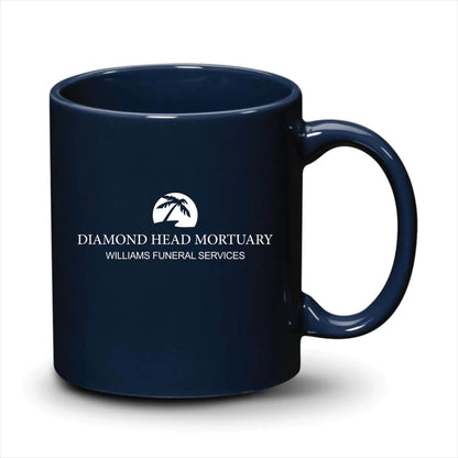 Malibu Mug Navy Blue White Logo