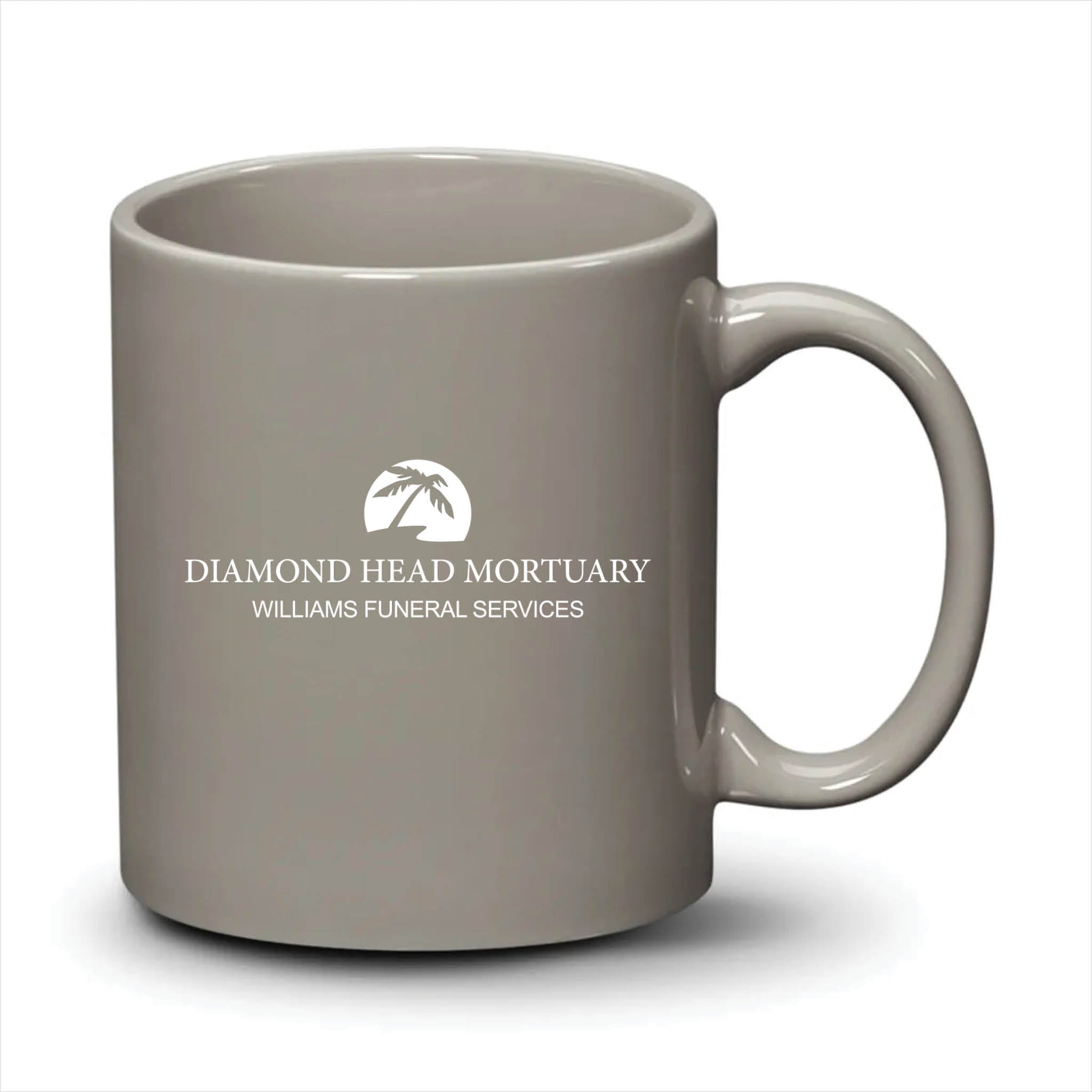 Malibu Mug Light Grey White Logo