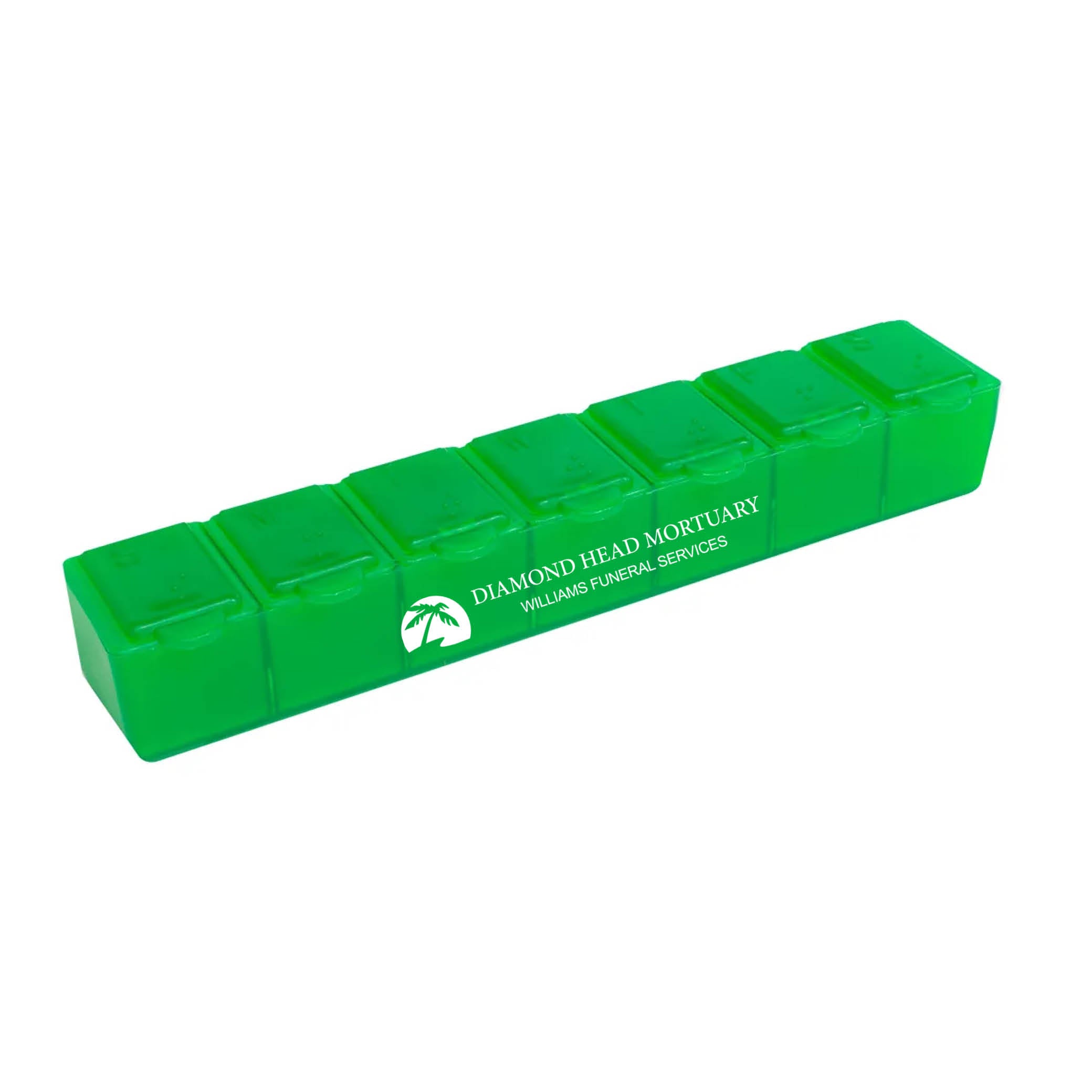 7 Day Pill Box Translucent Green