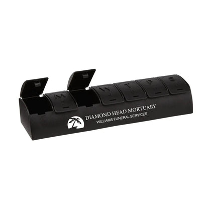 QuickCare 7-Day Med Minder Pill Box Black
